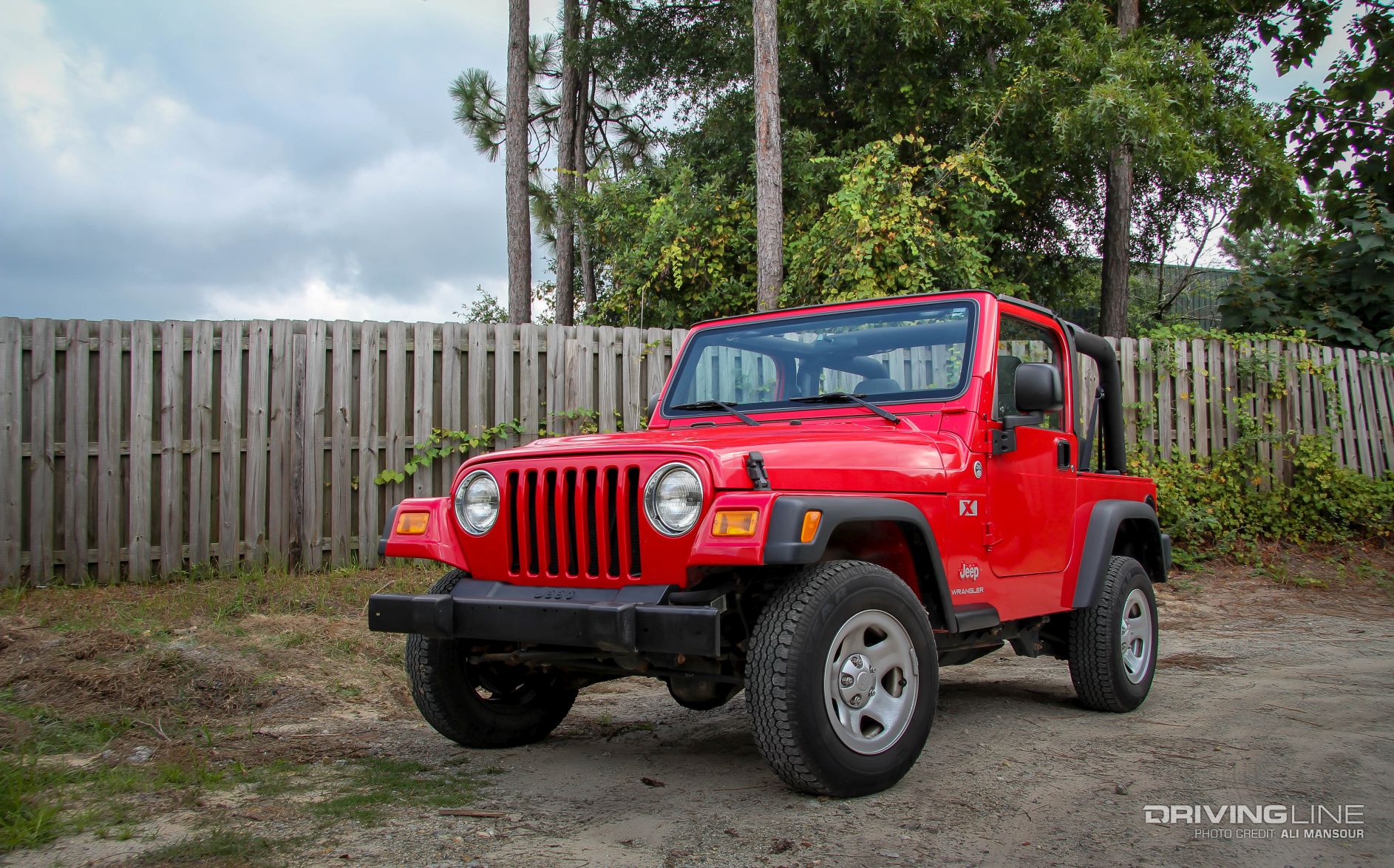 red Jeep Wrangler TJ