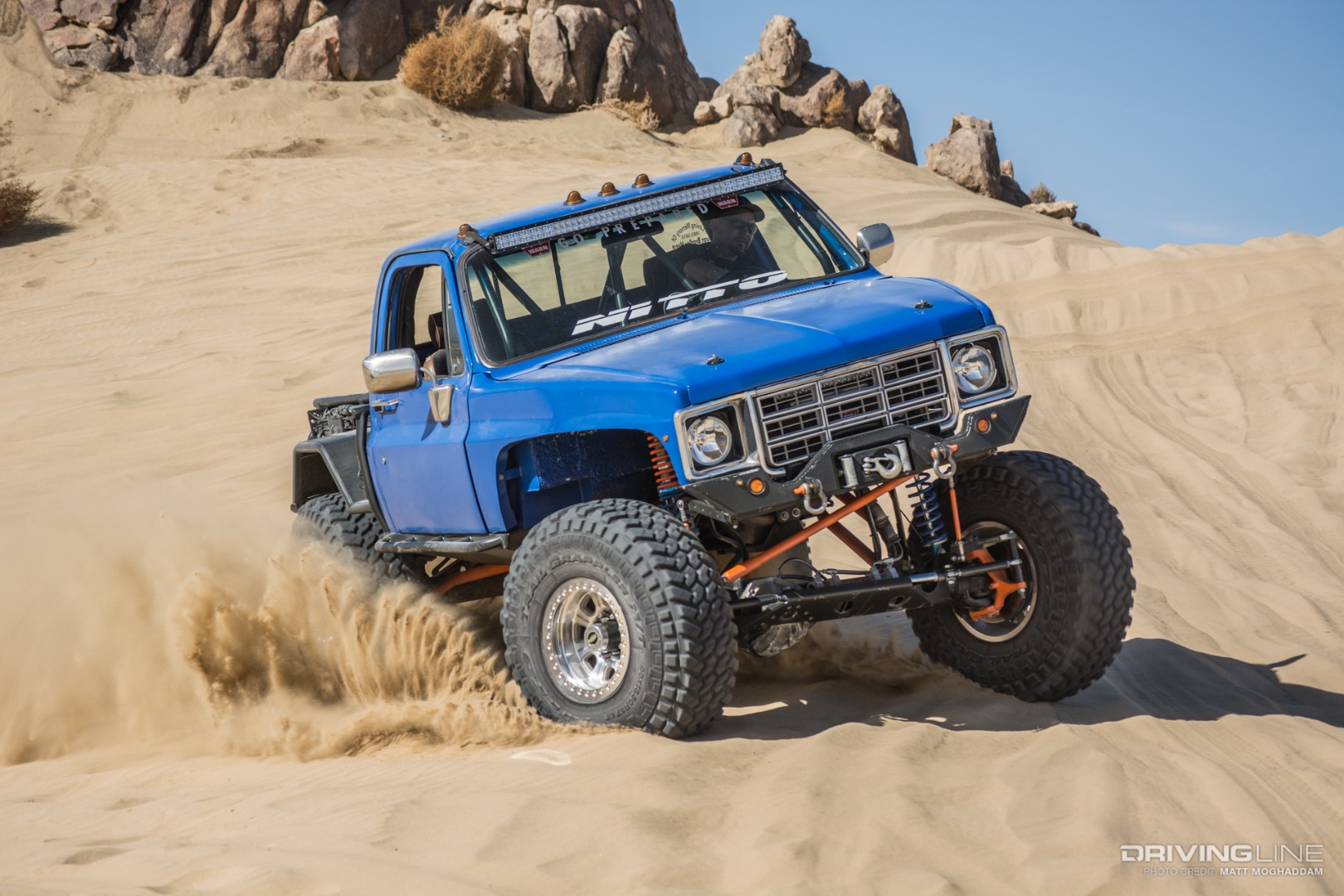 Matt's Chevy on the dunes at Johnson Valley