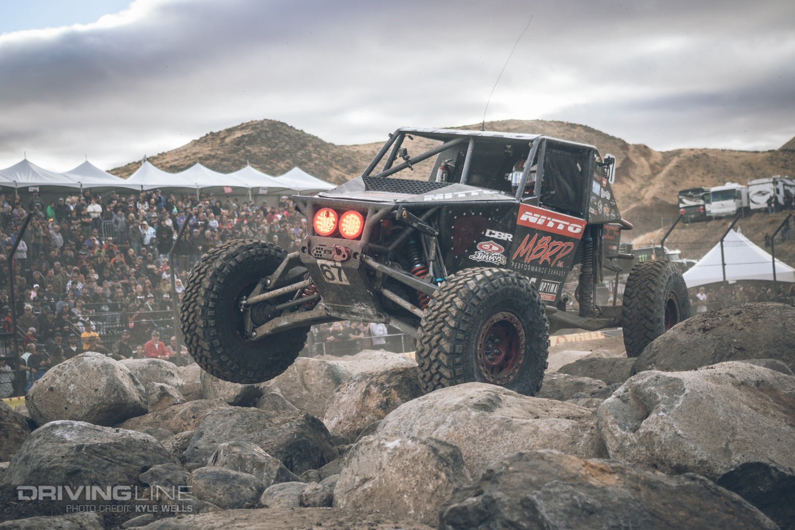 Loren Healy powering through the rock garden at Ultra4 Nationals