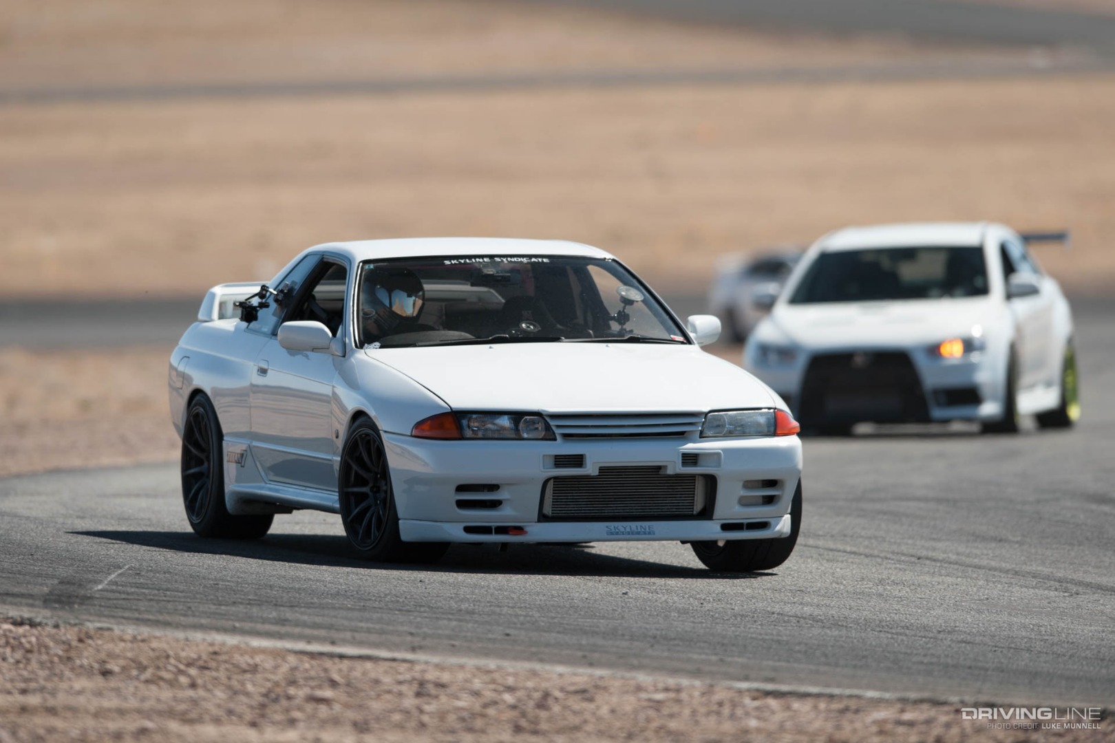 R32 GTR and Evo X on Track