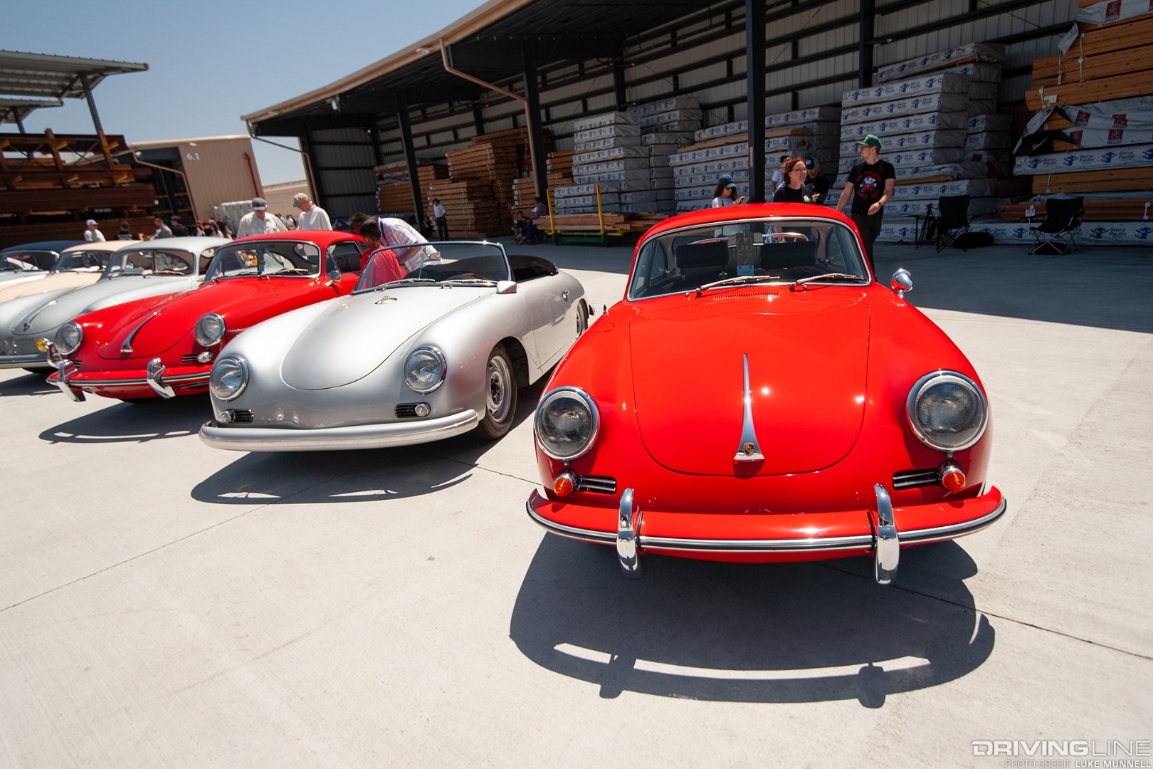 Luftgekuhlt 5 row of Porsche 356