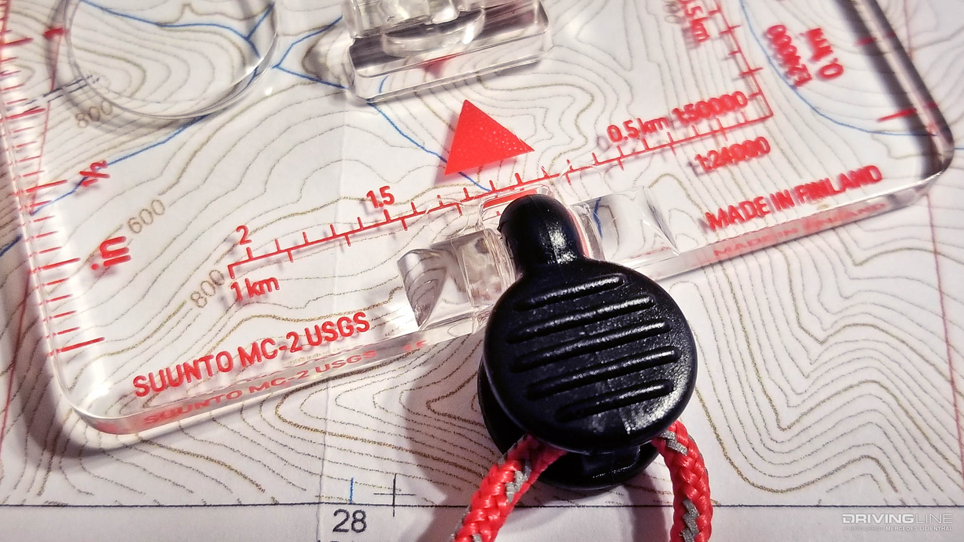 Compass Scale and Direction of Travel Arrow