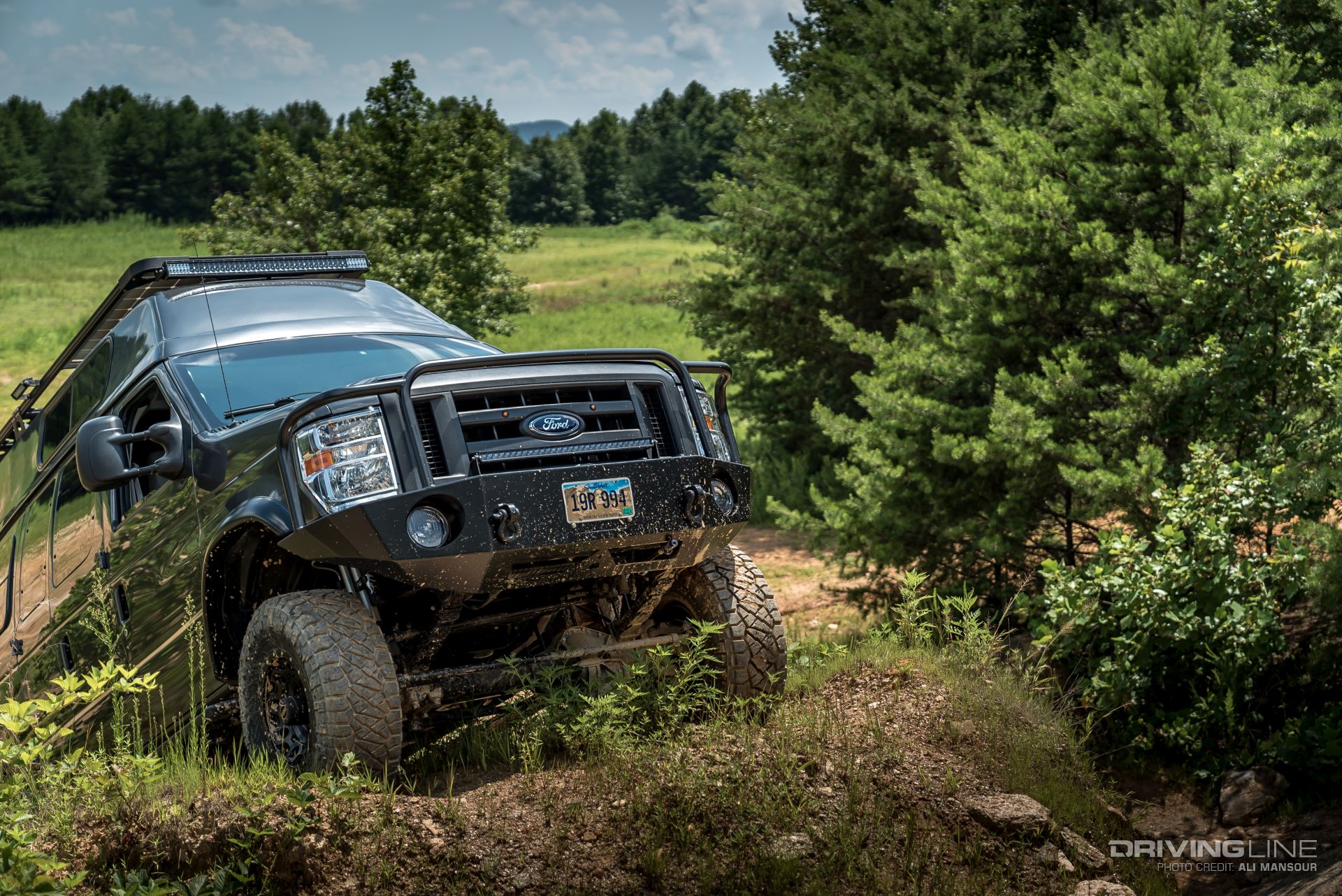 001-2003-ford-e-350-4x4-van-ujoint-off-road-nitto-ridge-grappler climbing