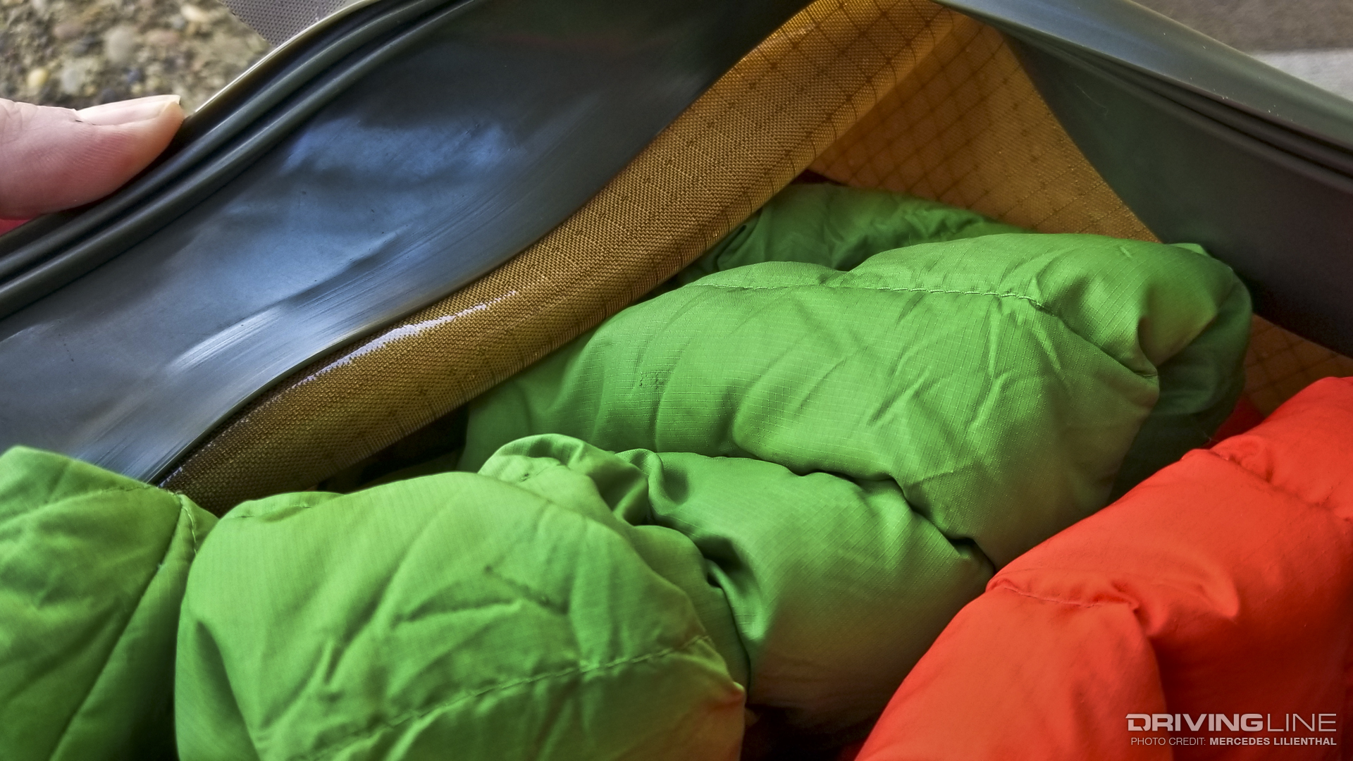 watershed chatooga drybag duffel bag interior detail