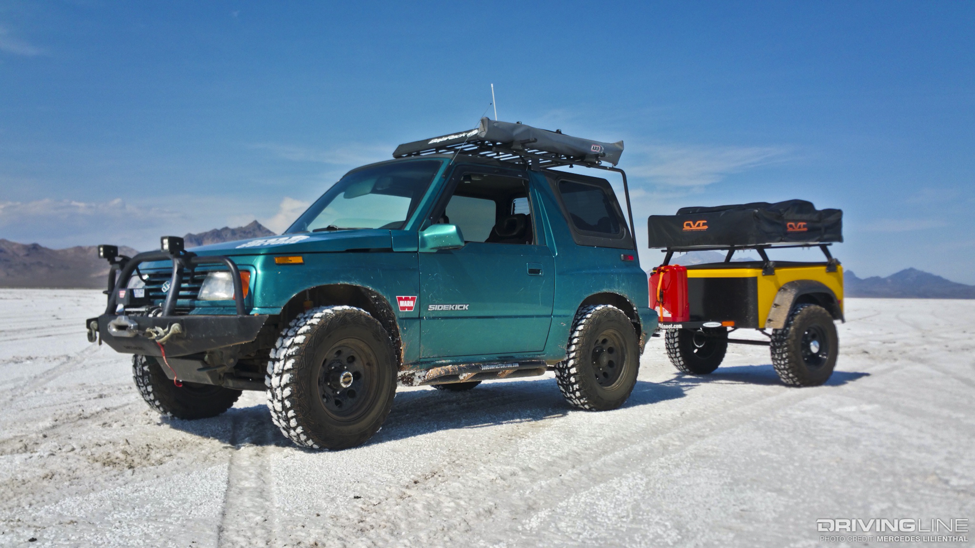 Suzuki Sidekick on Bonneville Salt Flats