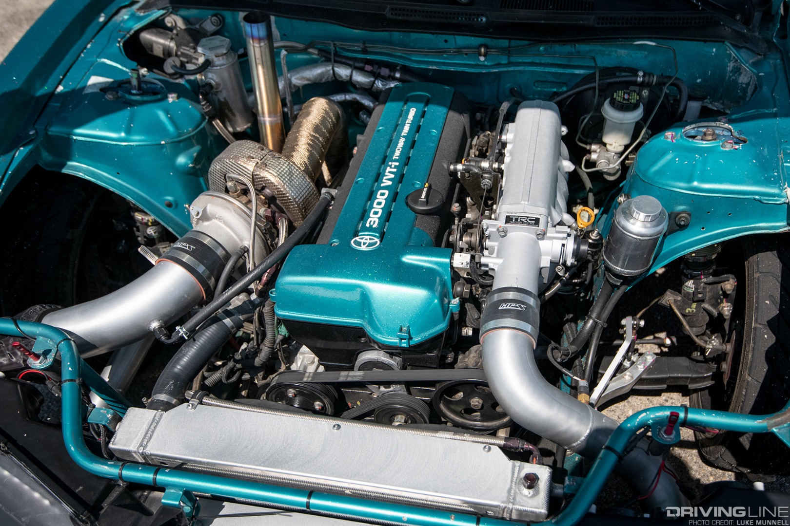 Jimmy Up Matsuri Meliton Villamor 2JZ-GTE S14 Nissan 240SX engine bay