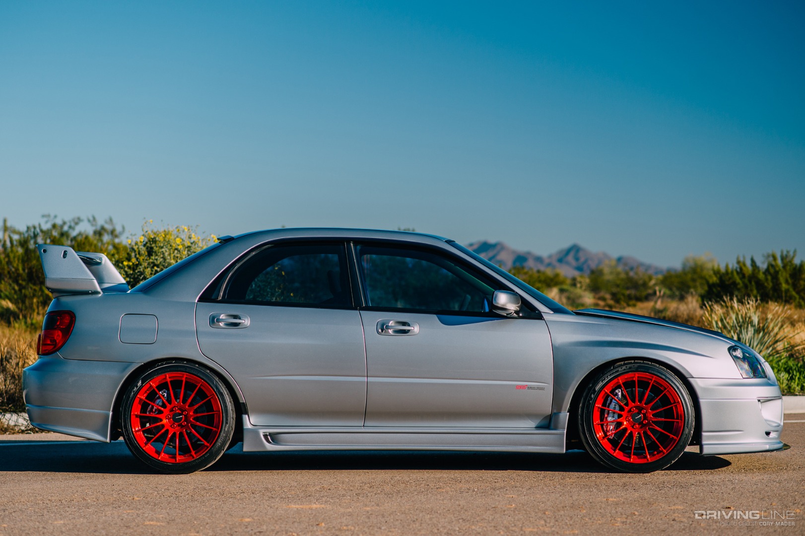 Subaru Impreza STI Cosworth on Nitto NT05 - Side Profile View