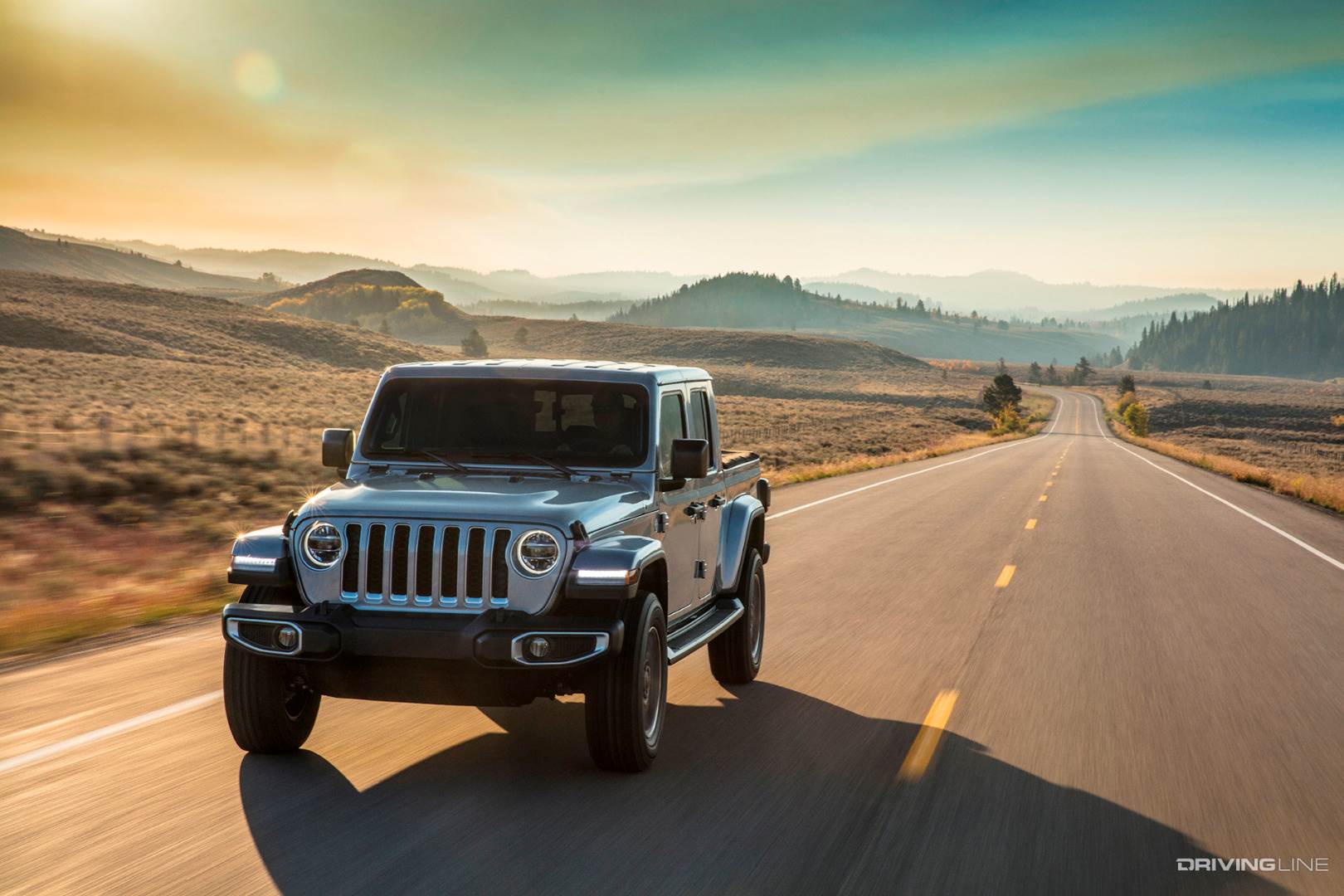 Jeep Gladiator on the road