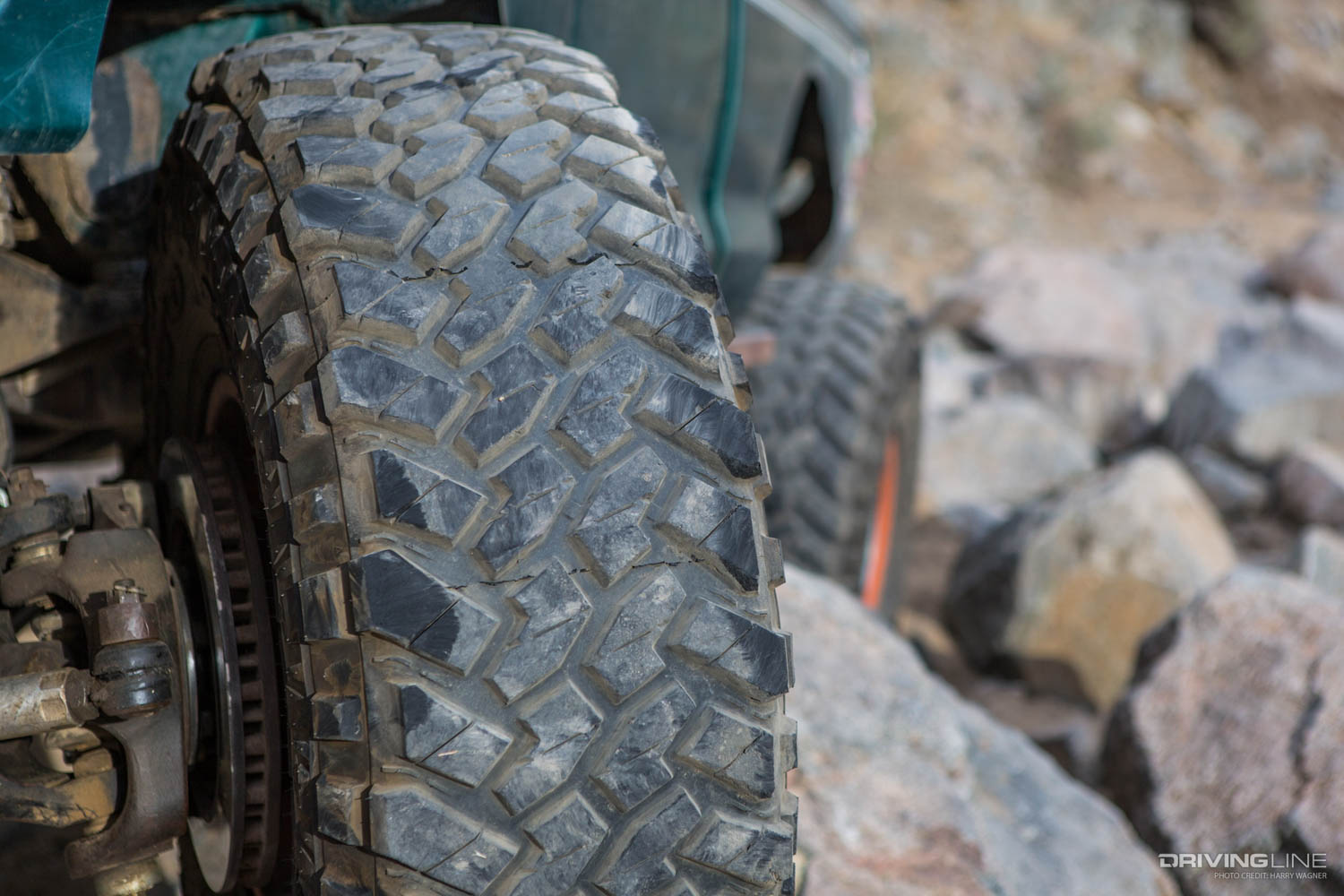 close up of Nitto Trail Grappler tire tread