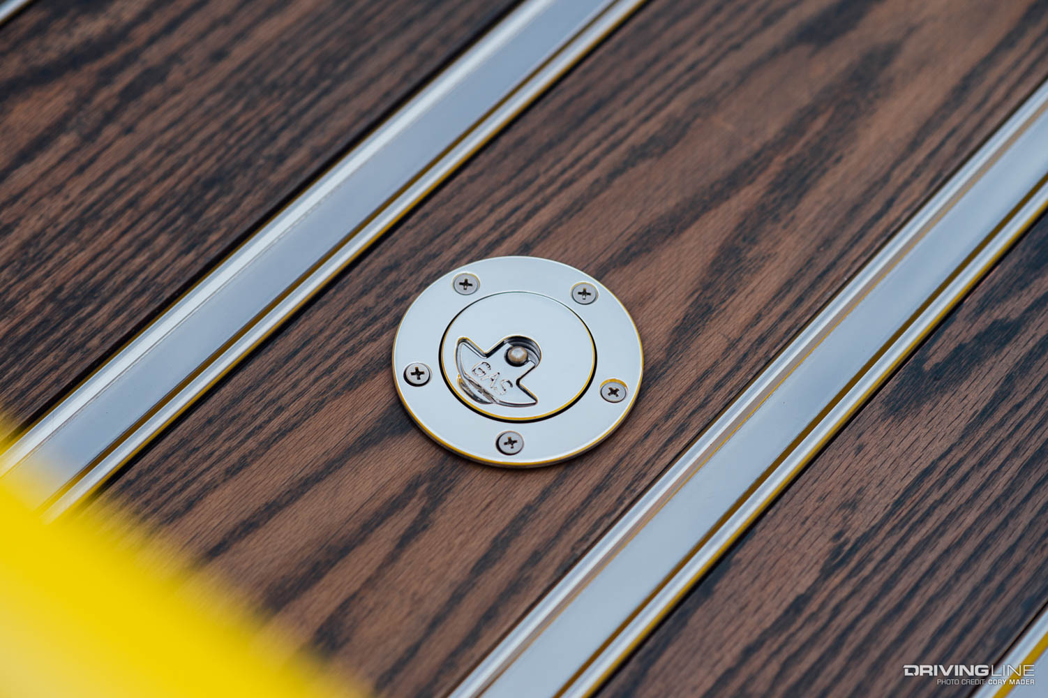 Gas filler cap detail in bed of High Yellow 56