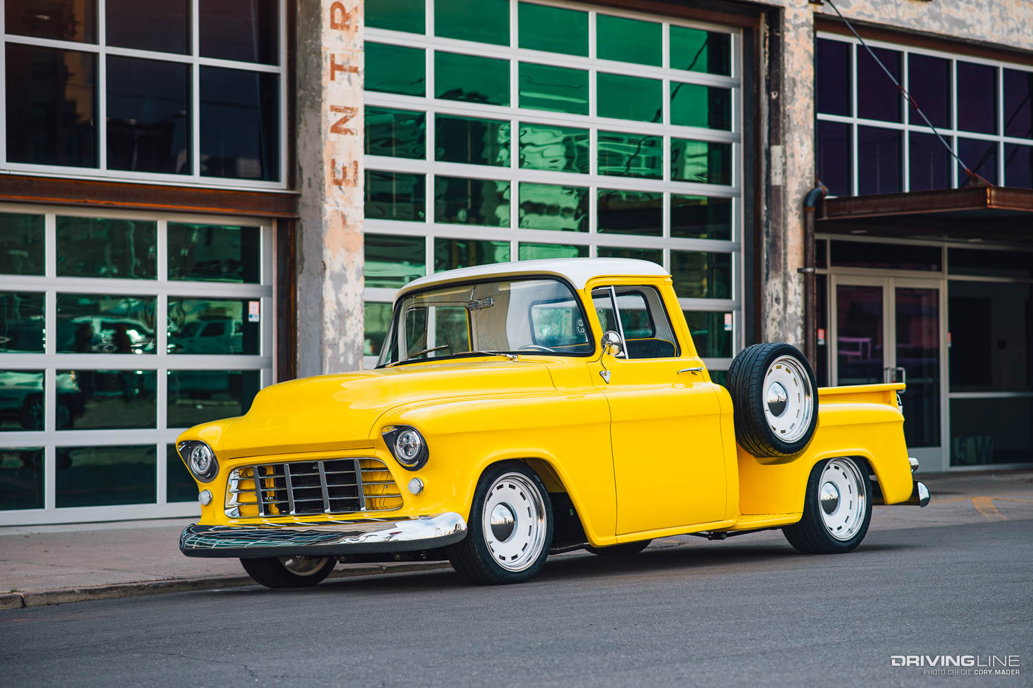 Bogi's Garage high Yellow 1956 Chevy Pickup
