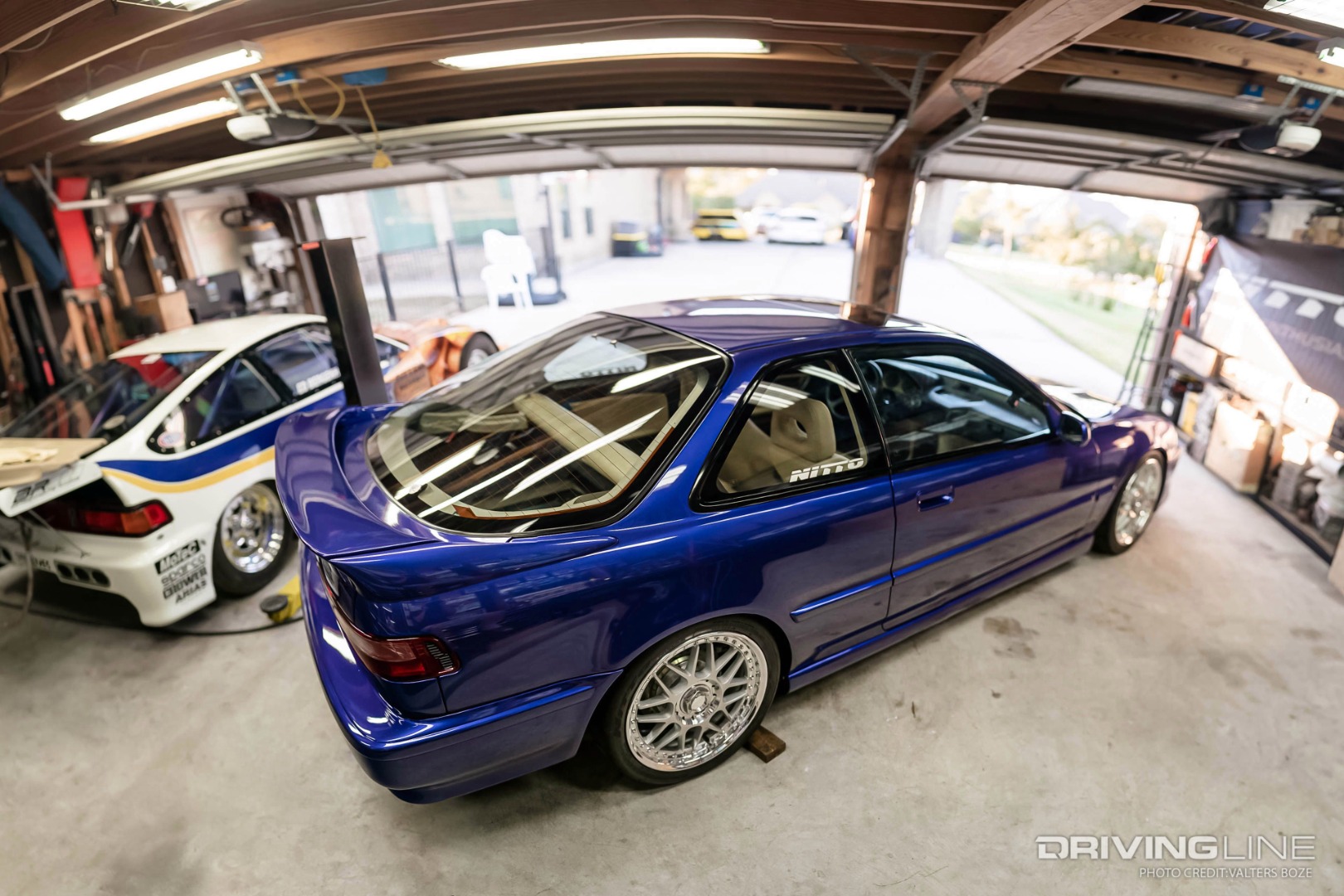 A current photo of Ron Bergenholtz's DA Integra, alongside the famed Bergenholtz racing Honda CRX that tore up the drag strip in the late 90's and early 00's