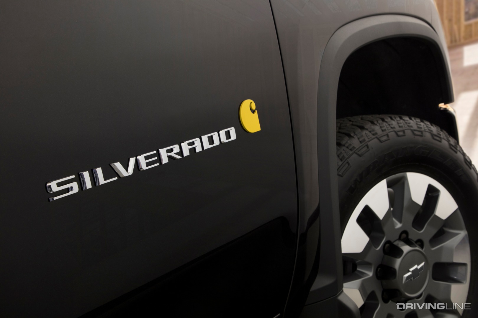 2021 Chevy Silverado Carhartt Edition Emblem on passenger door.