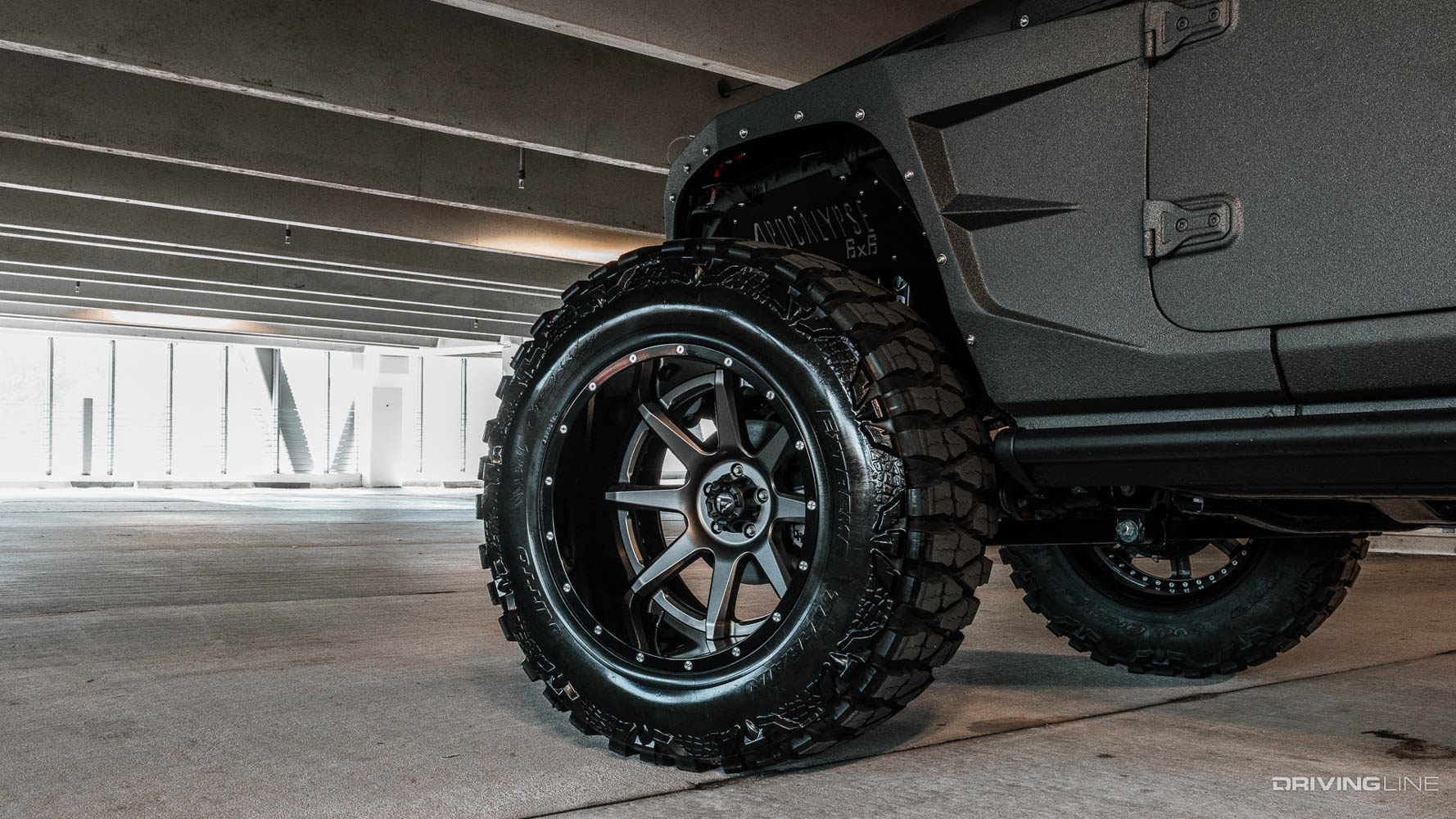 Nitto Mud Grappler on Apocalypse 6x6 Hellfire Jeep Gladiator Truck