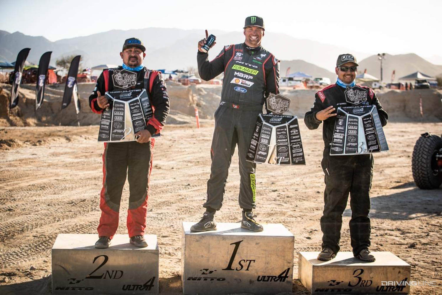 Loren Healy 1st, Raul Gomez 2nd, and JP Gomez 3rd at 2021 Ultra4 El Rey de Las Bajas race