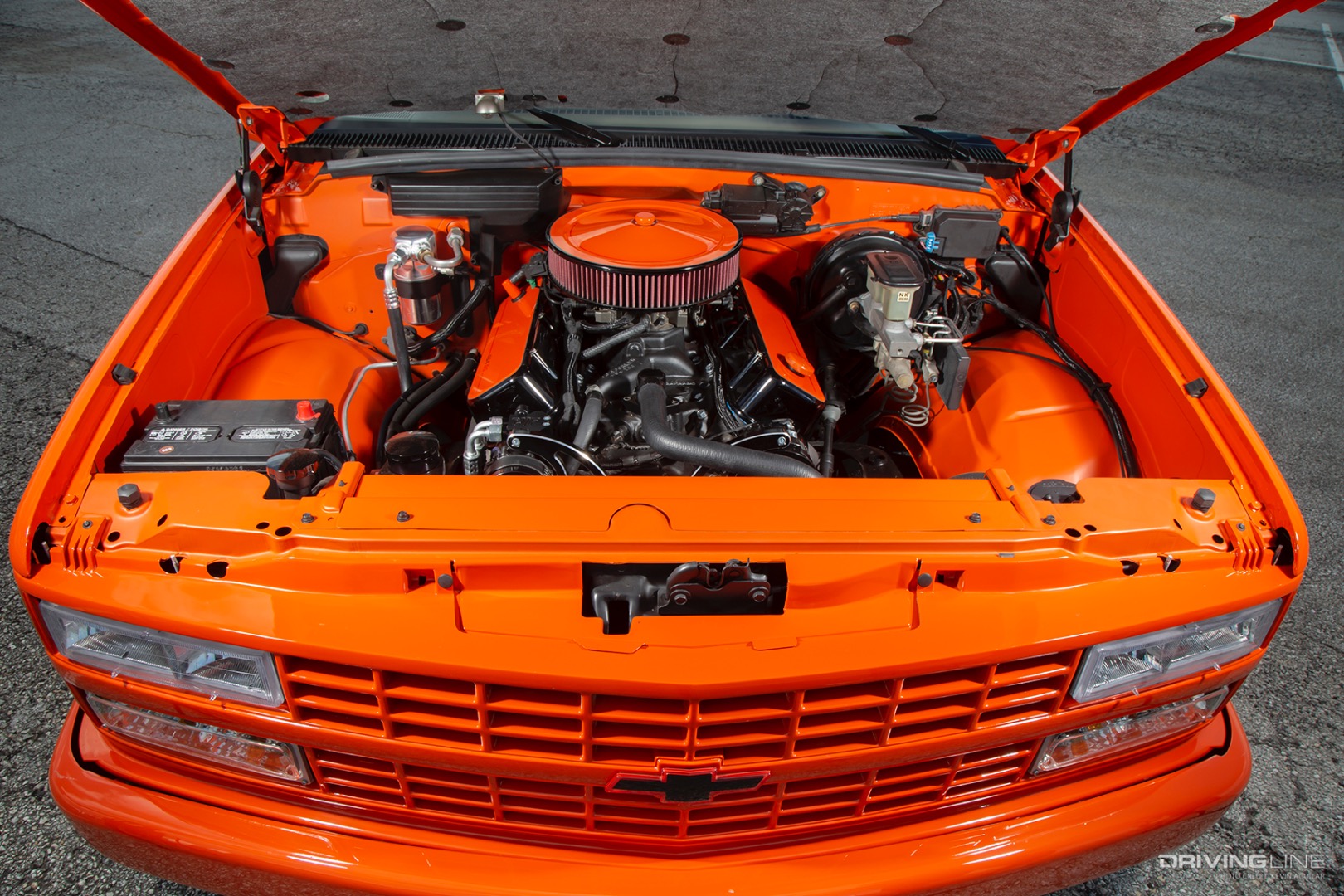 Engine of Jason Hill's OBS Chevy 454 SS Pickup