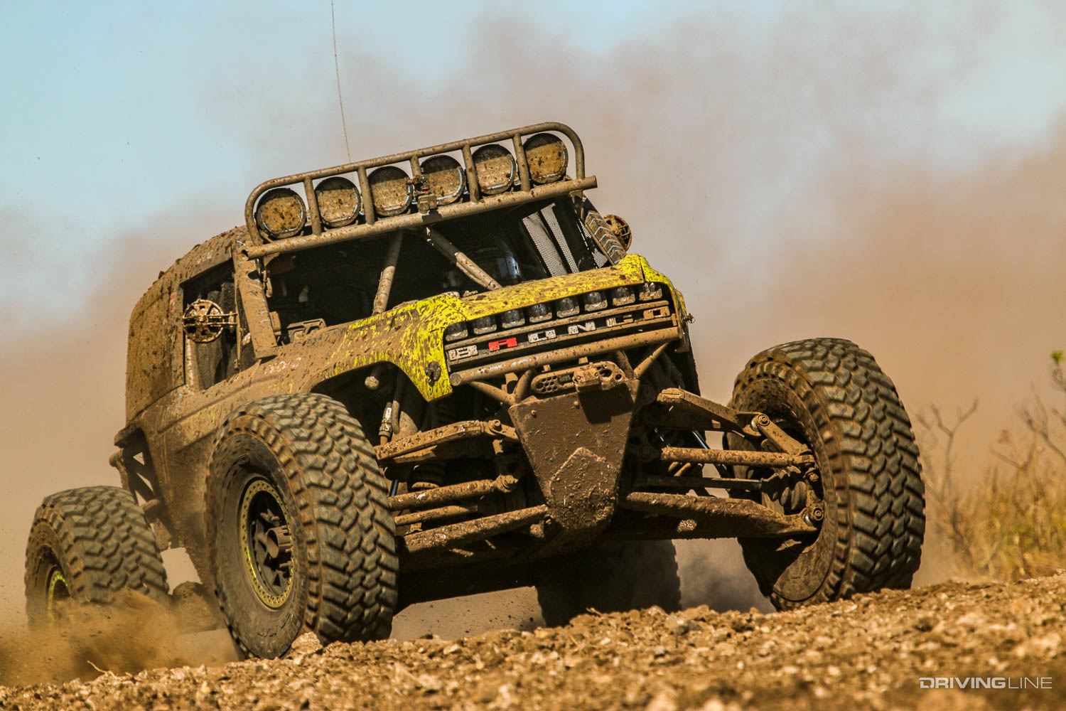 Vaughn Gittin Jr. racing through the mud