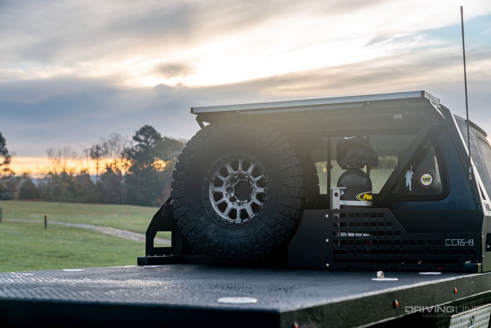 2021 Ford E350 4x4 flatbed spare Nitto Ridge Grappler tire close up
