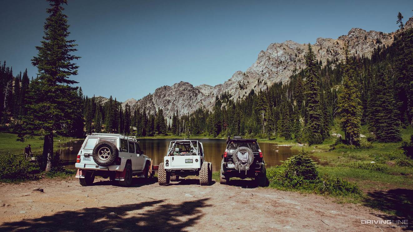 taking a break from off-roading at fortune creek trail on the trail