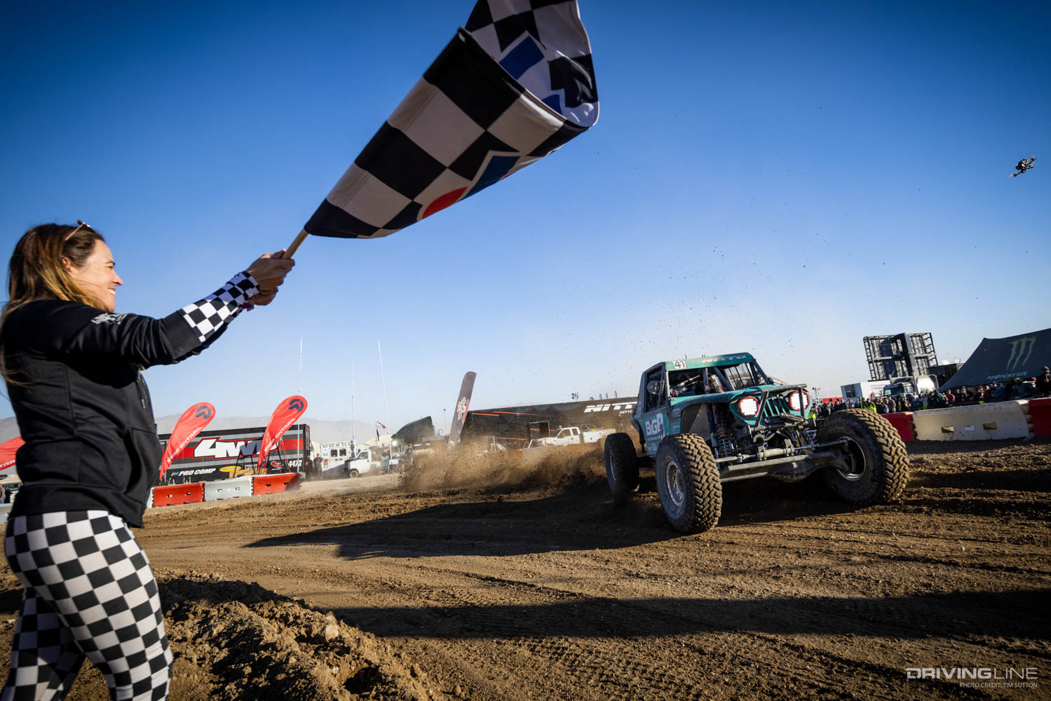 Josh Blyler crossing the finish line at 2022 Ultra4 King of the Hammers Nitto Race of Kings