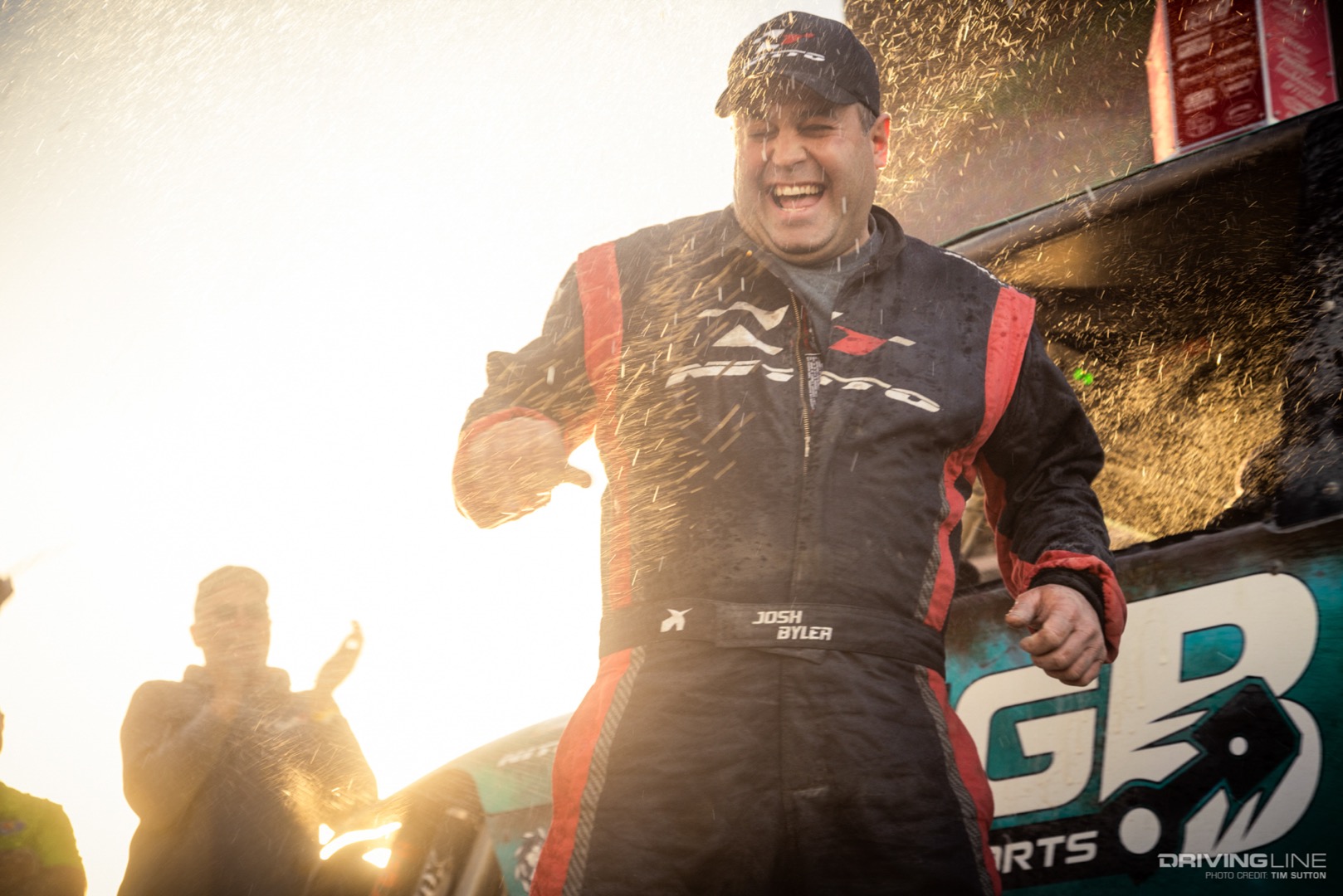 Josh Blyler celebrating on the stage