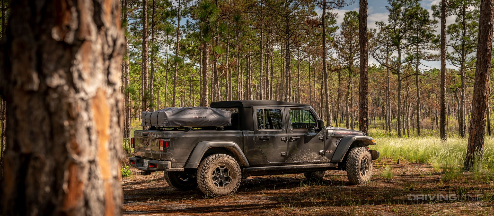 Jeep Gladiator Rubicon with ARB tent in bed on Nitto Trail Grappler tires
