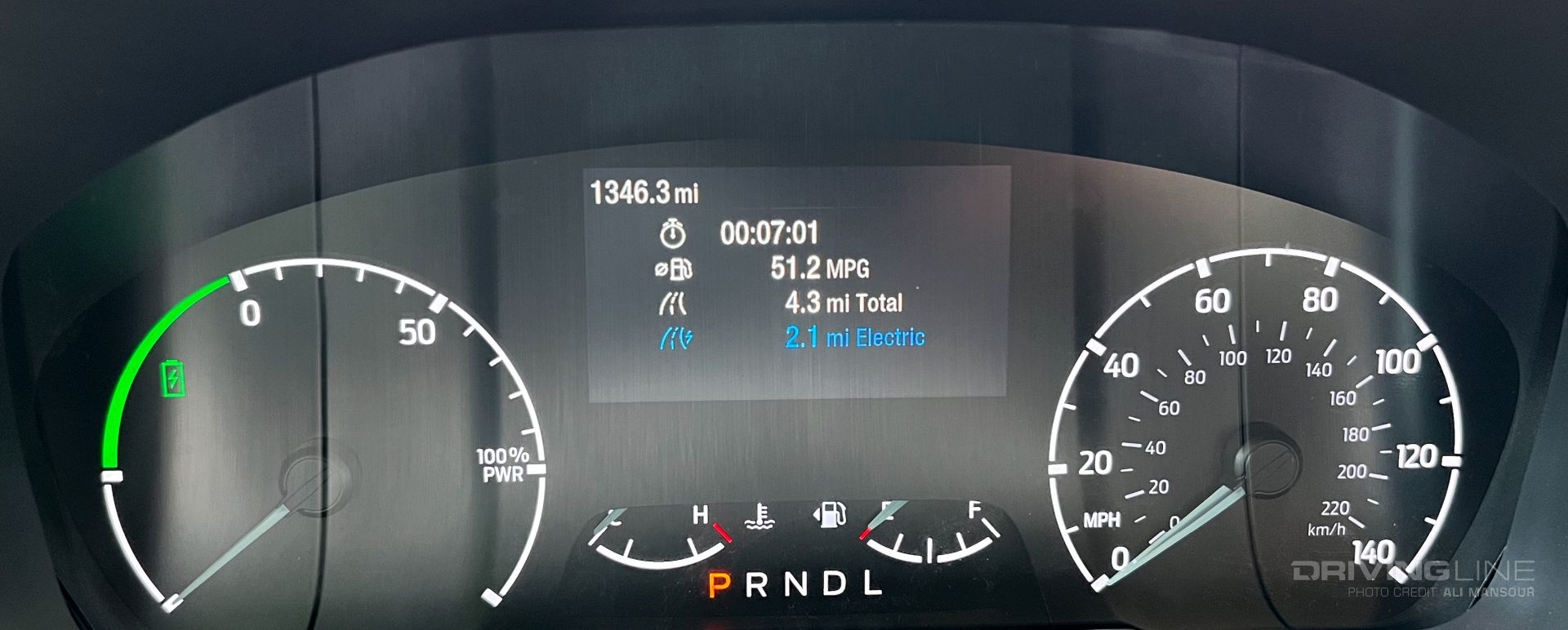 2022 Ford Maverick Hybrid dashboard display
