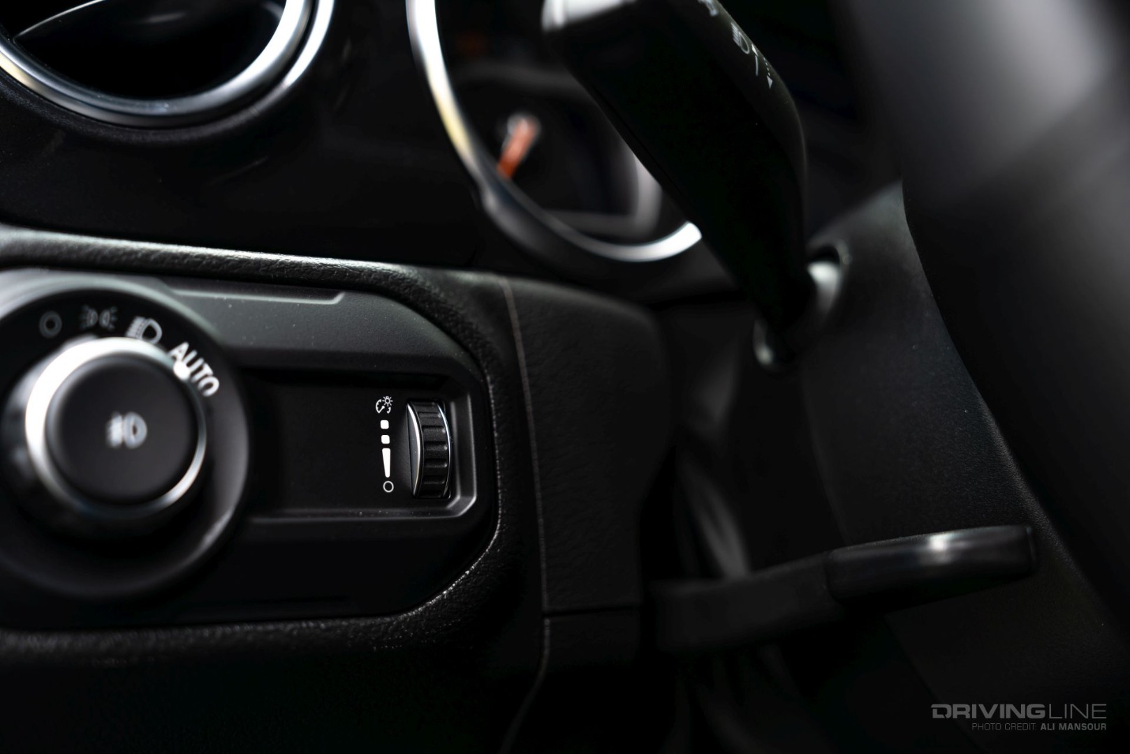 2023 Jeep Wrangler Rubicon XR392 interior light dimmer knob detail