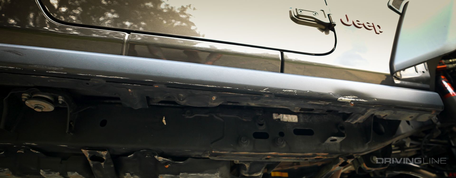 Slider damage on Jeep Gladiator from Rubicon trail