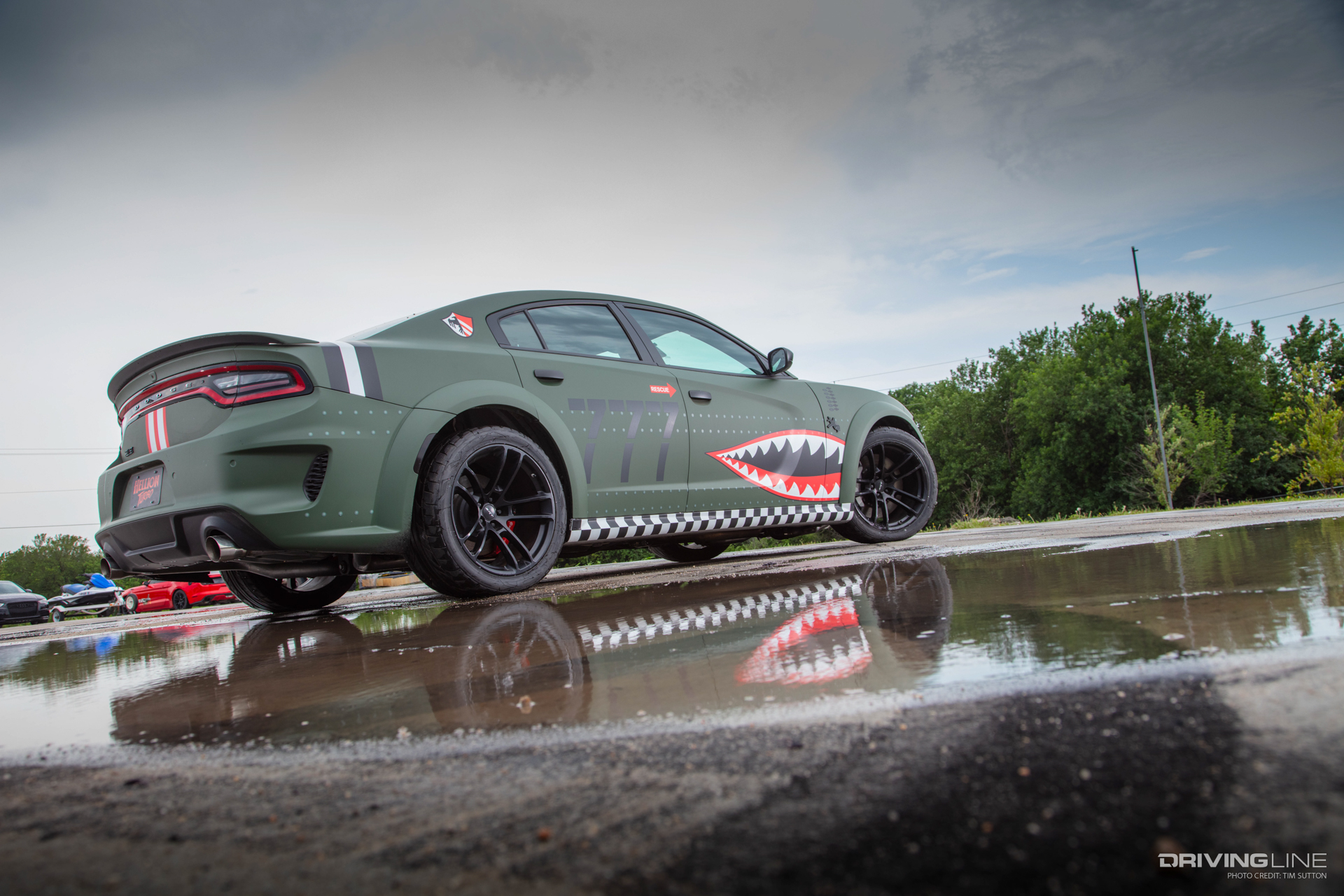 Dodge Charger Hellcat on Nitto NT555 G2 tires rear passenger side