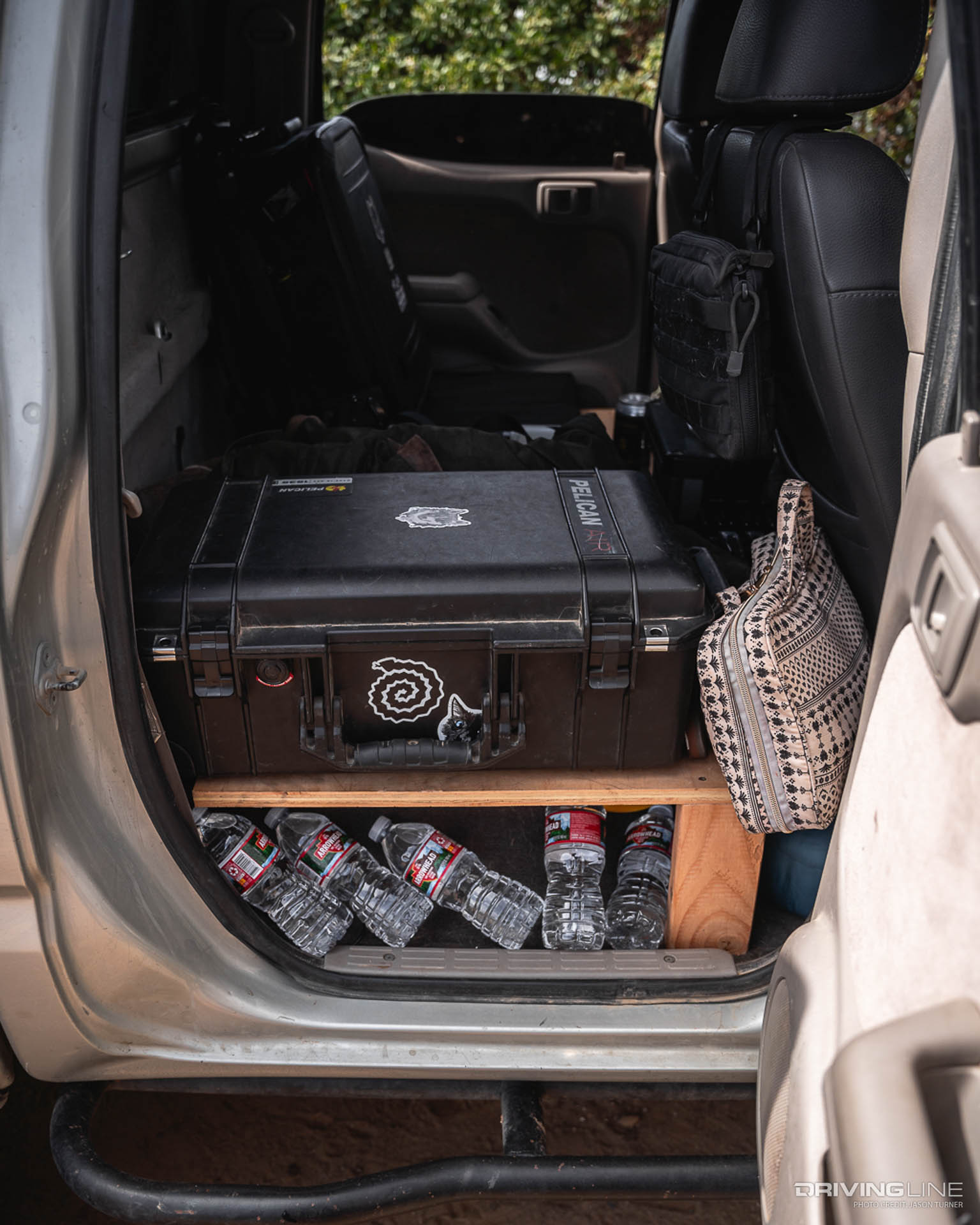 Water Bottles in the Cab of Toyota Tacoma