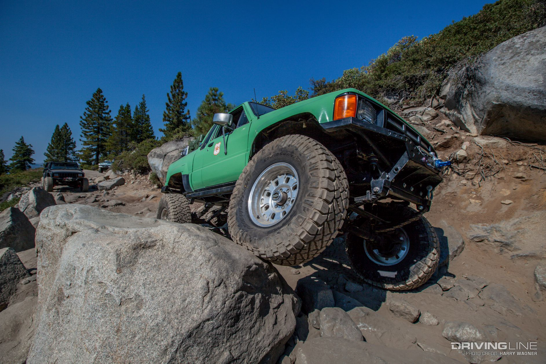 truck with Nitto Ridge Grapplers on Rubicon Walker Hill rocks