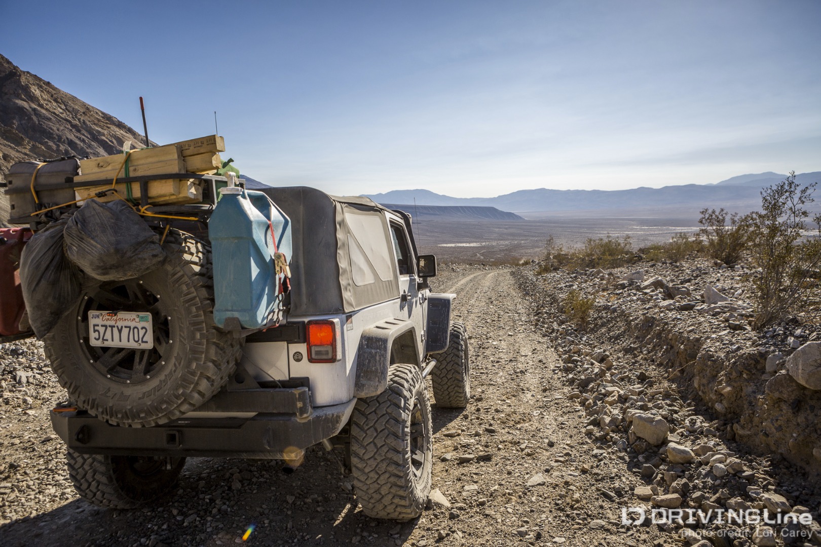 Jeep Wrangler on Surprise Canyon Road