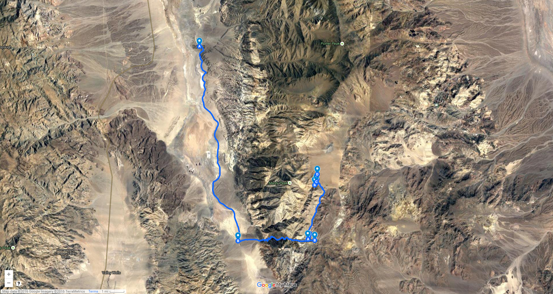 Goler Wash Map -  Off-Road Trail Review