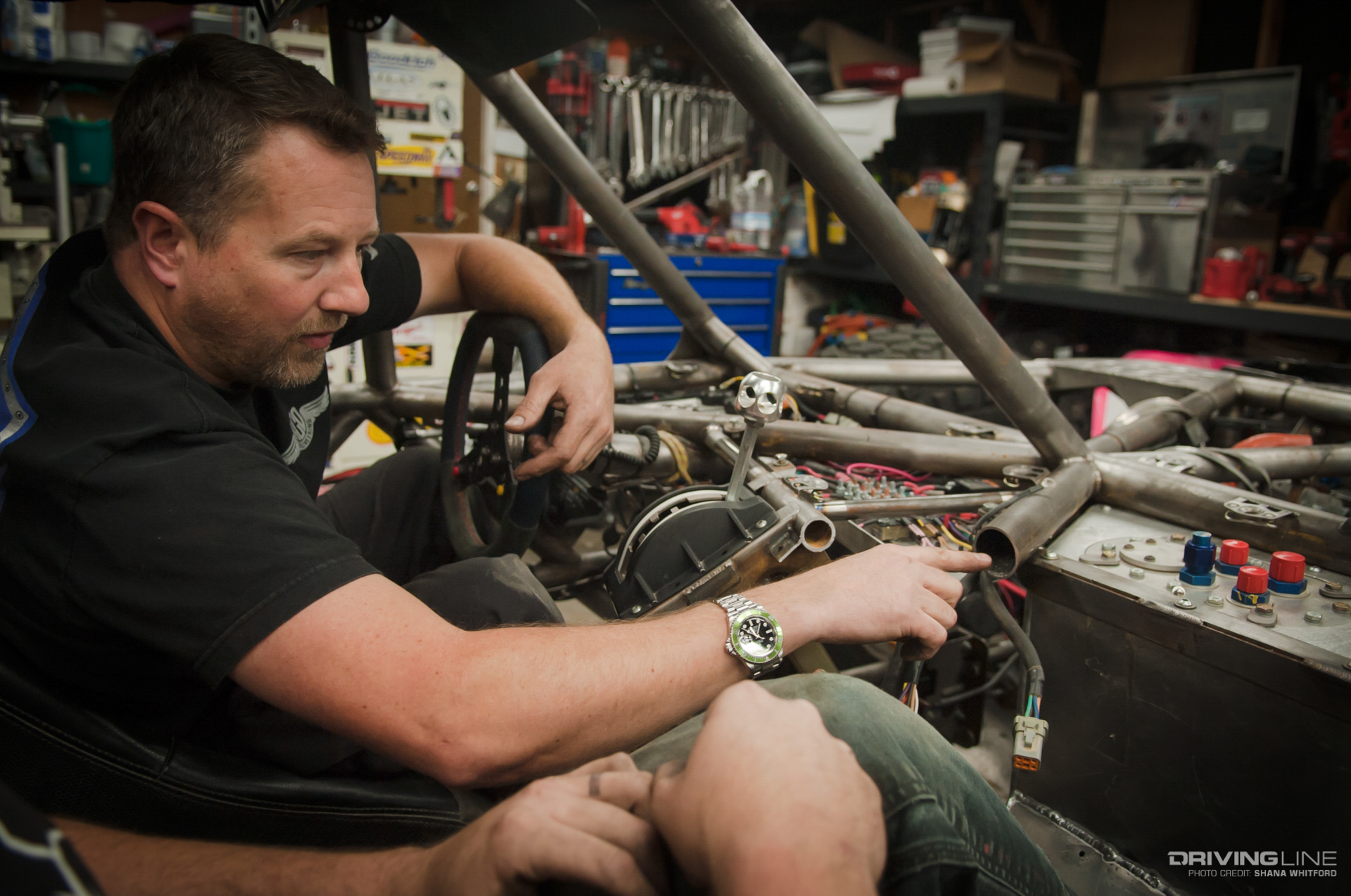 Jason Scherer inside Ultra4 chassis