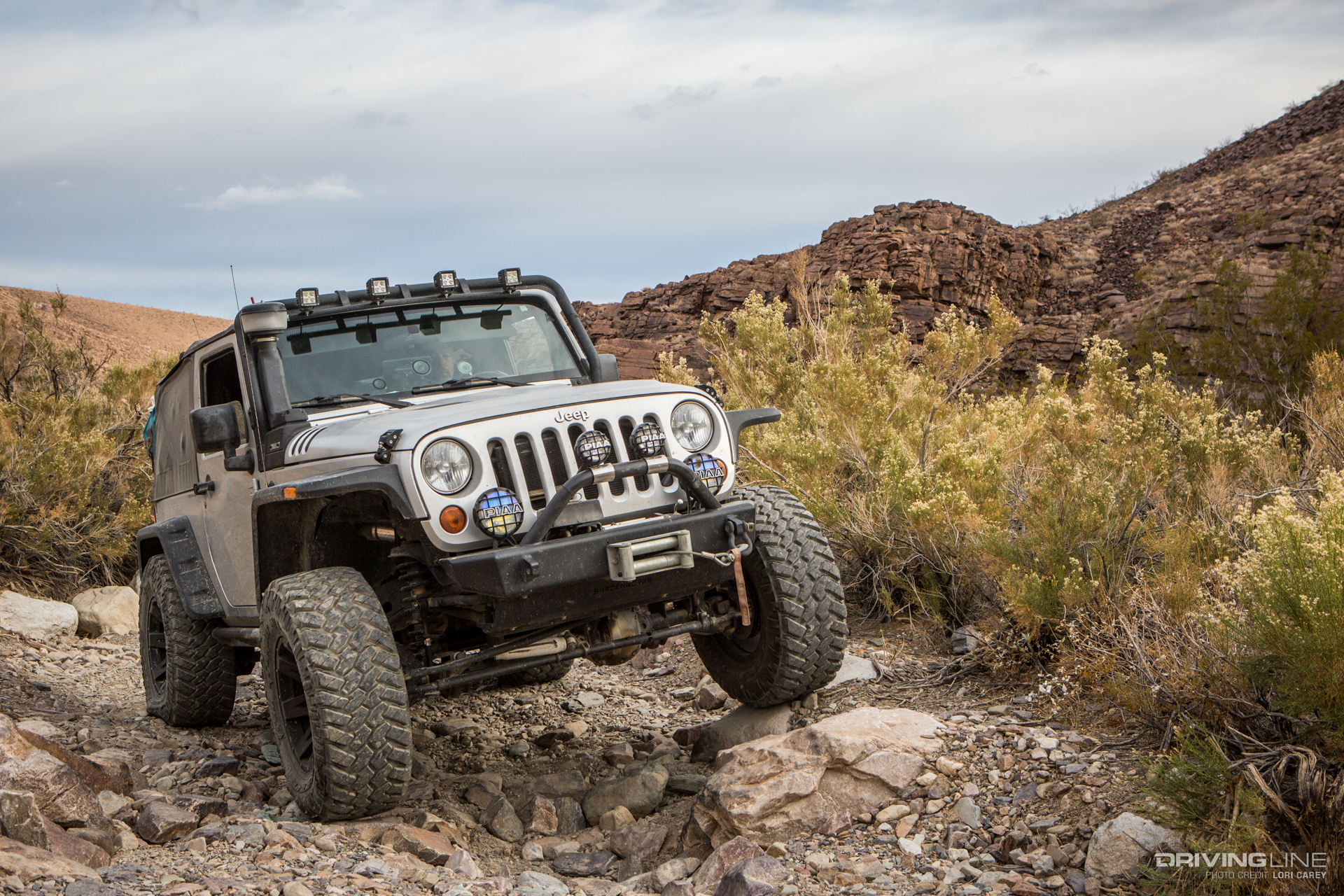 Jeep Wrangler in Johnson Canyon