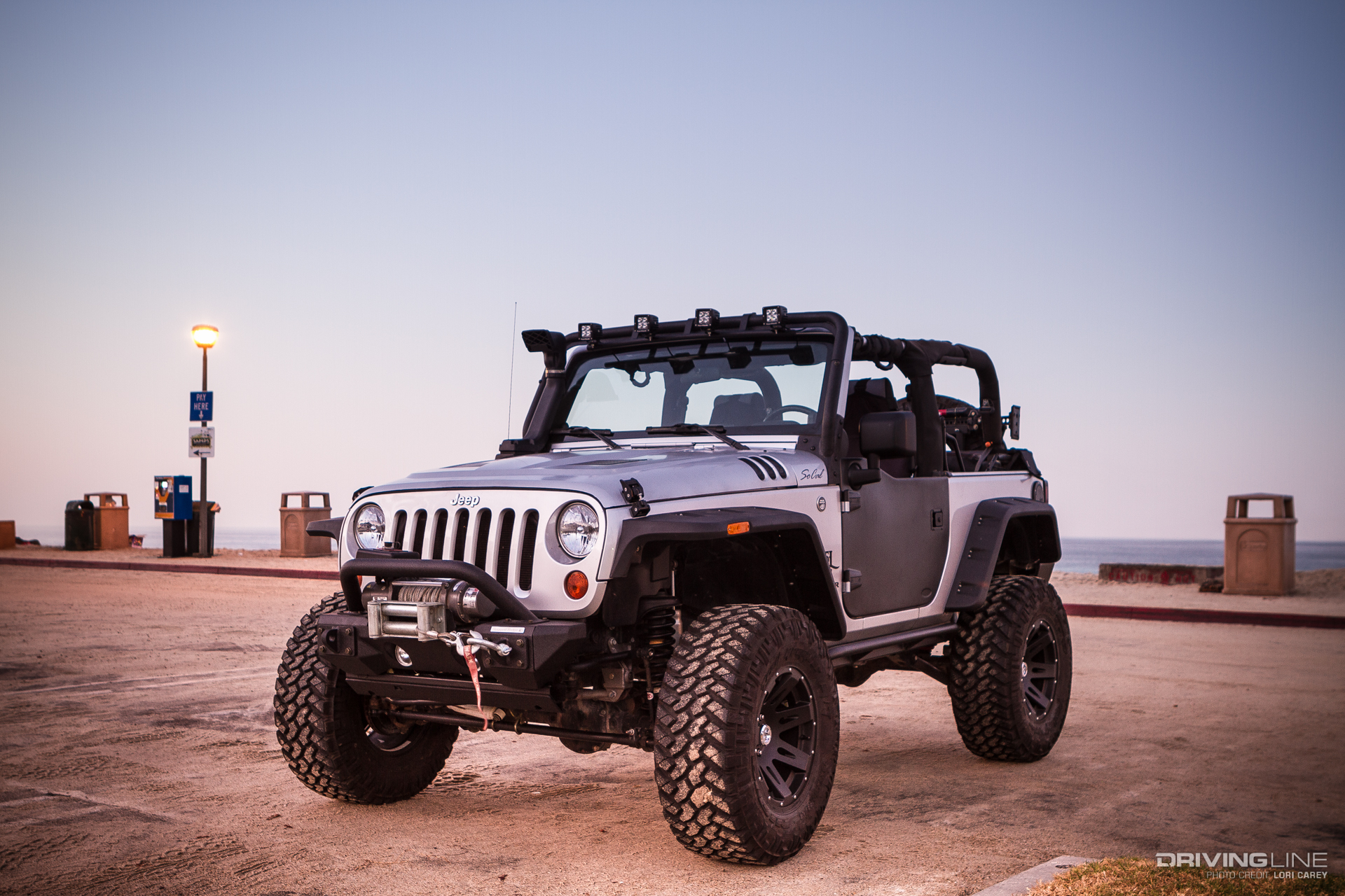 002 topless jeep wrangler beach