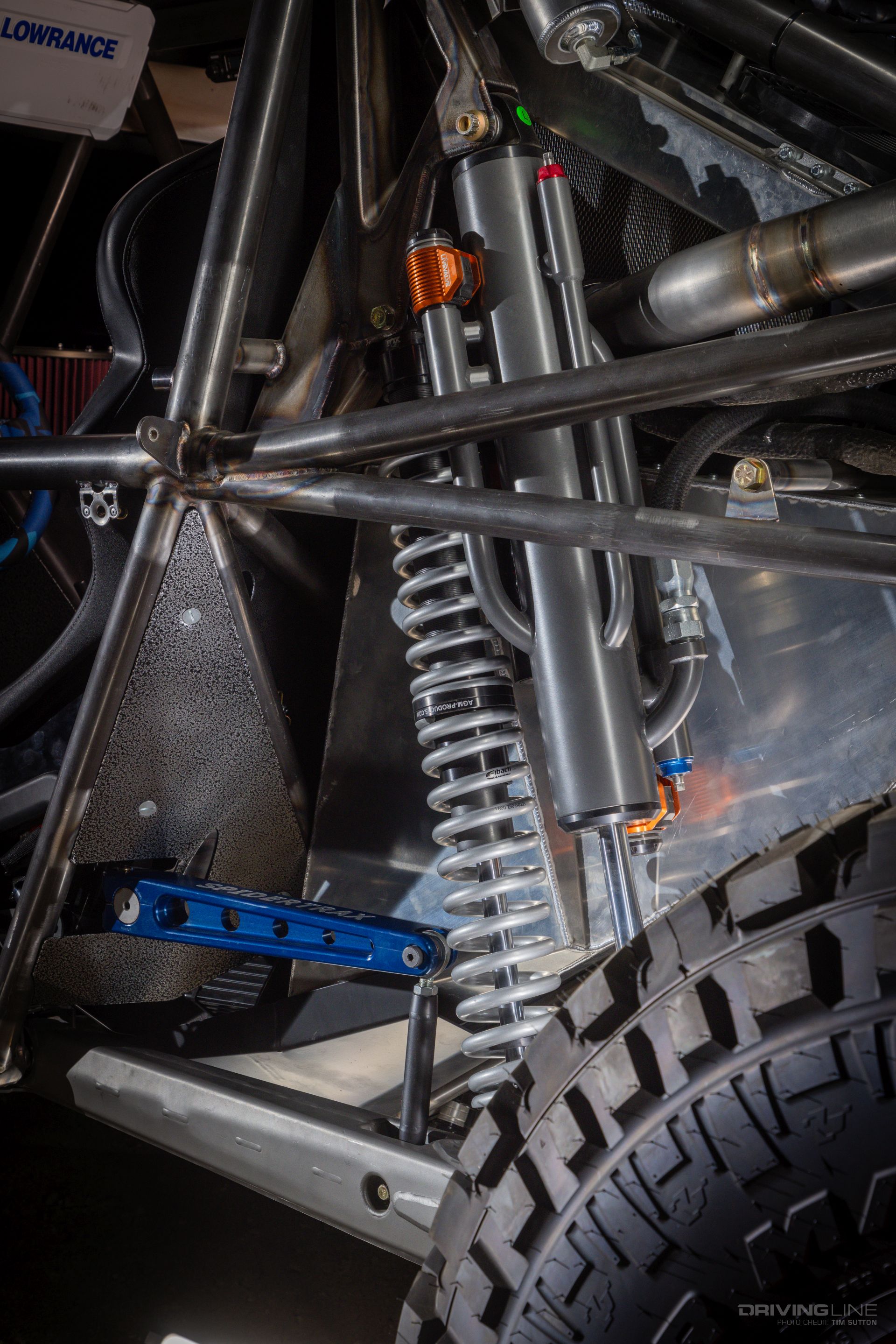 Ultra4 Bronco trailing arm rear suspension side view