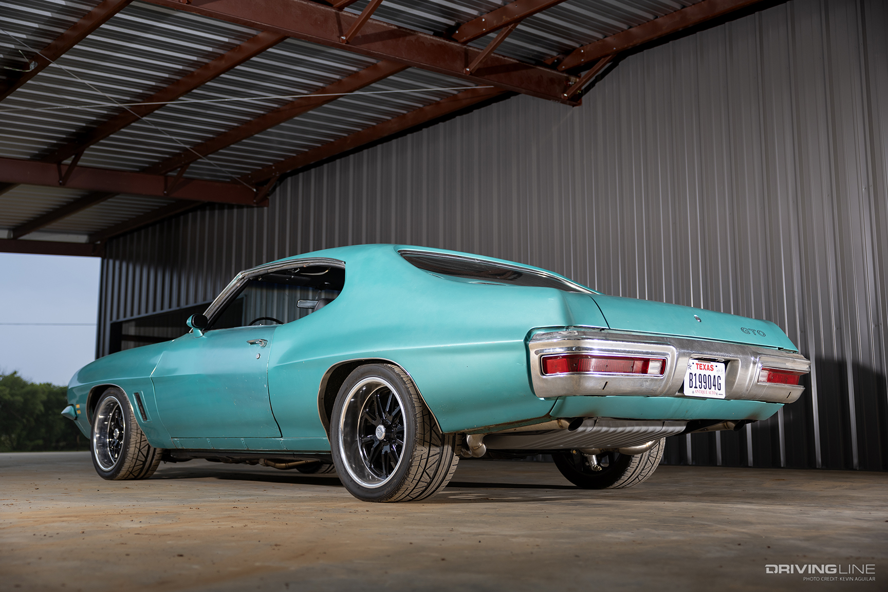 Rear of Cynthia Pierce's '72 Pontiac GTO
