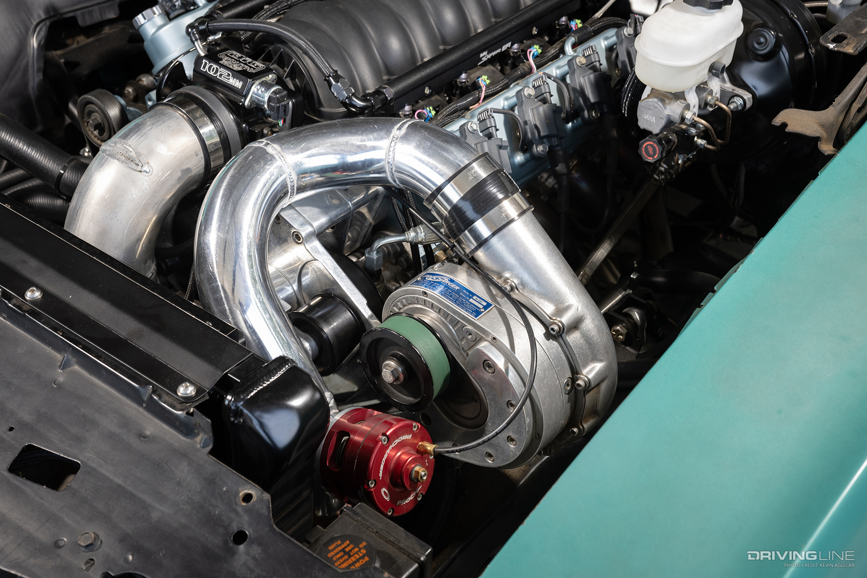 Supercharger of Cynthia Pierce's '72 Pontiac GTO