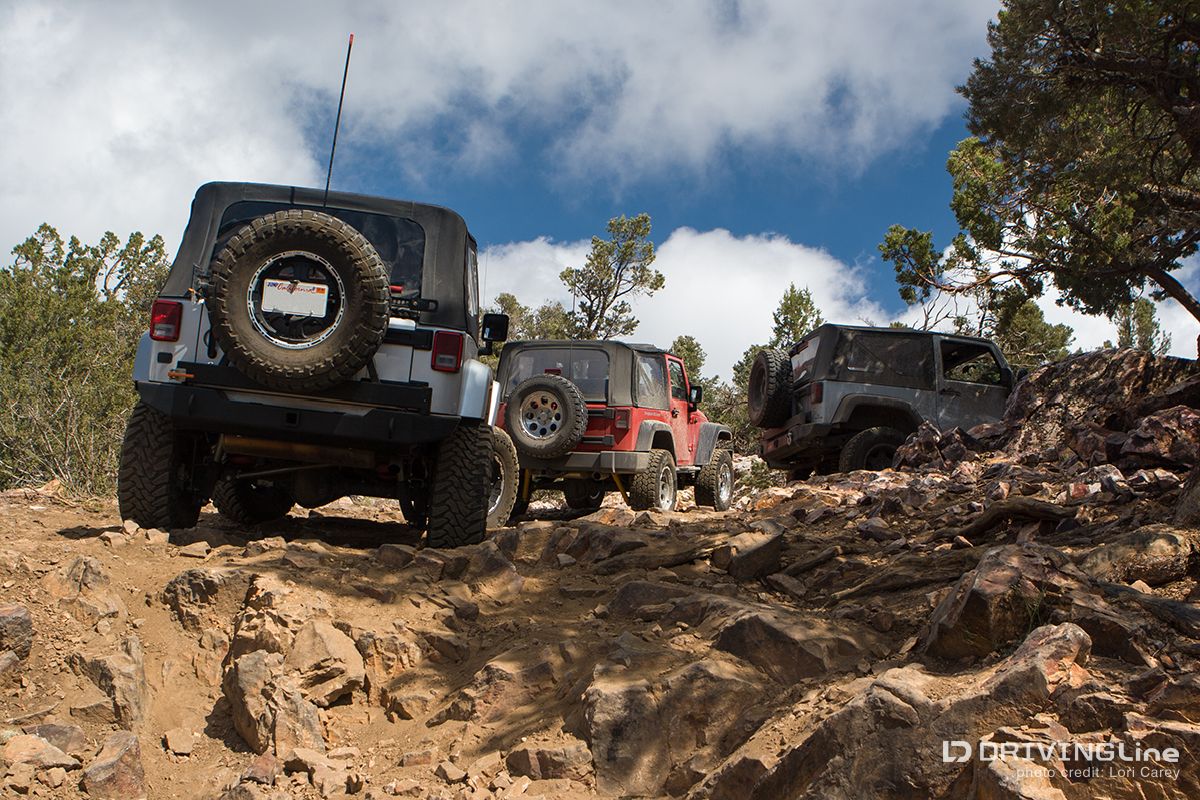 Jeep Wranglers on Gold Mountain Trail, Big Bear, CA