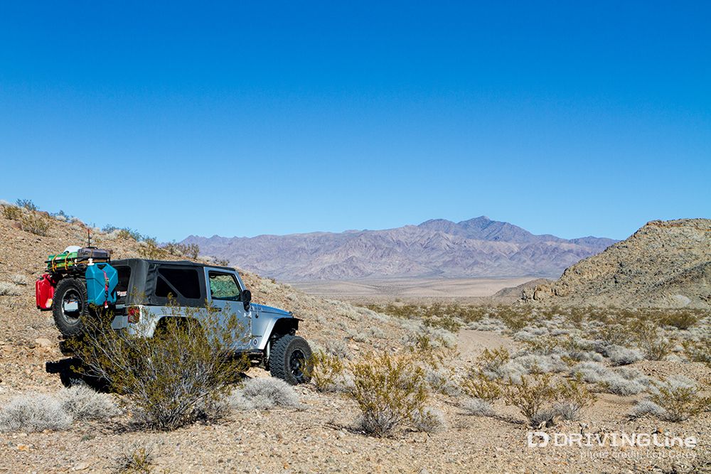 Jeep on trail, eastern Mojave