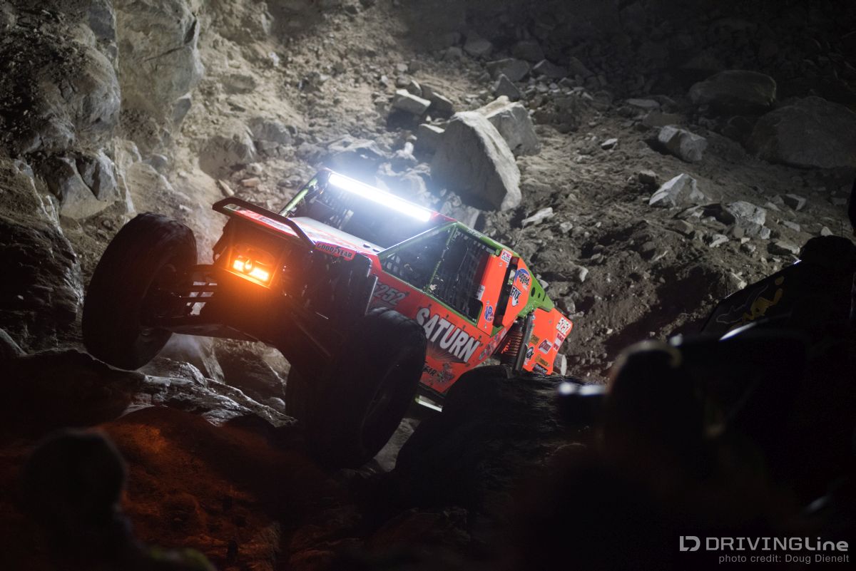 Ultra4 racer Bill Baird flashed through the Back Door before you could blink your eye, he ran smoothly and bounced his way up to the top. His time remained the time to beat throughout most of the night.