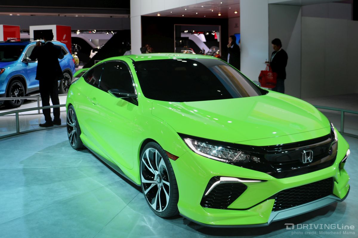 Honda’s Civic Concept in neon green targets a younger audience
