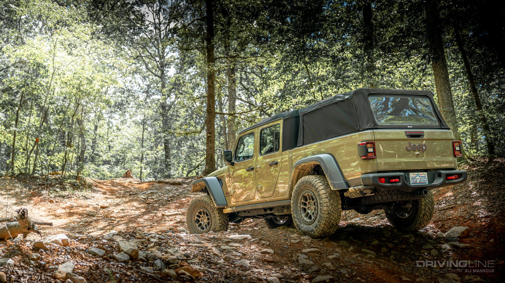 Jeep Gladiator Rubicon spacer lift 35s gator color Uwharrie