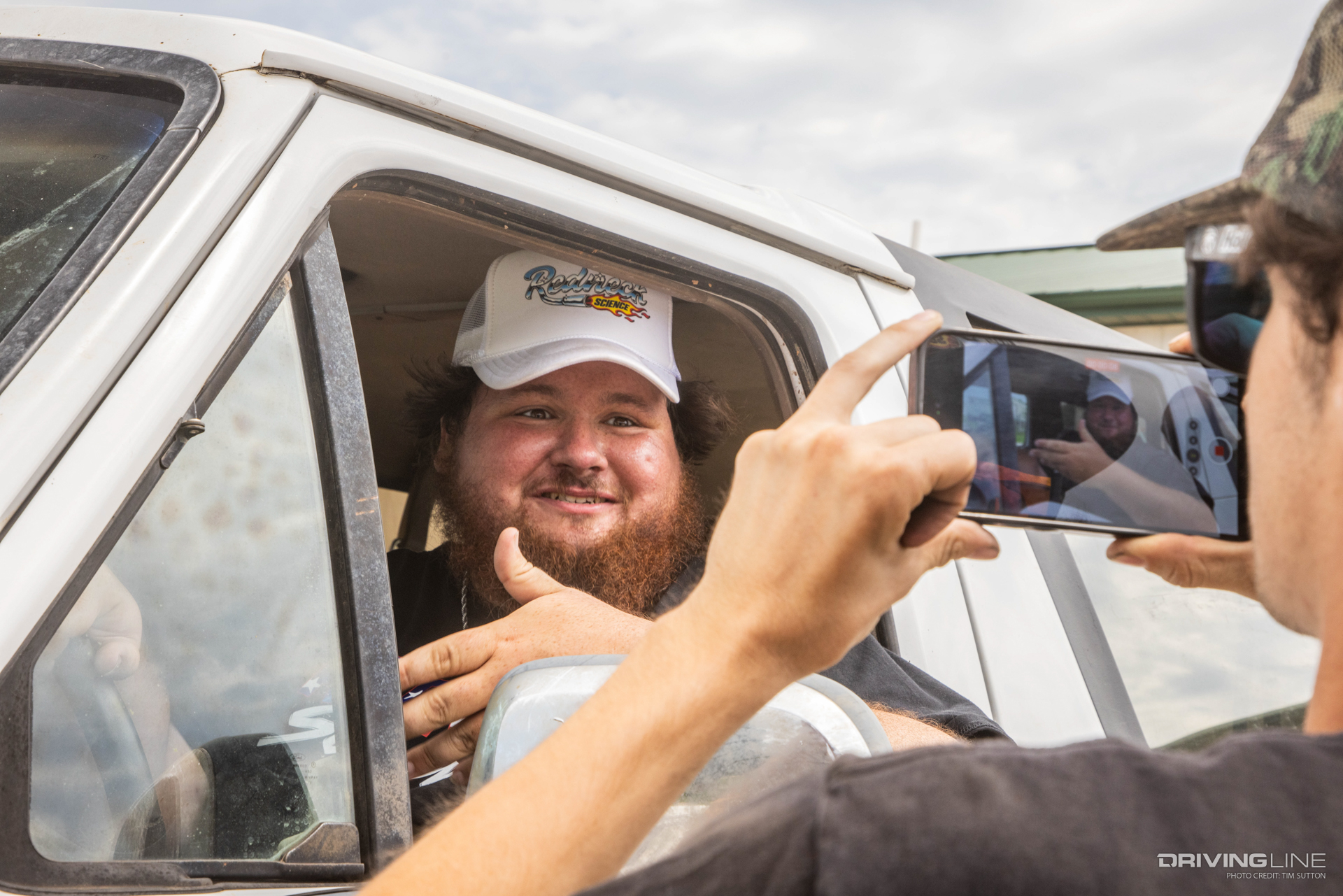 Westen talking to Camera in truck