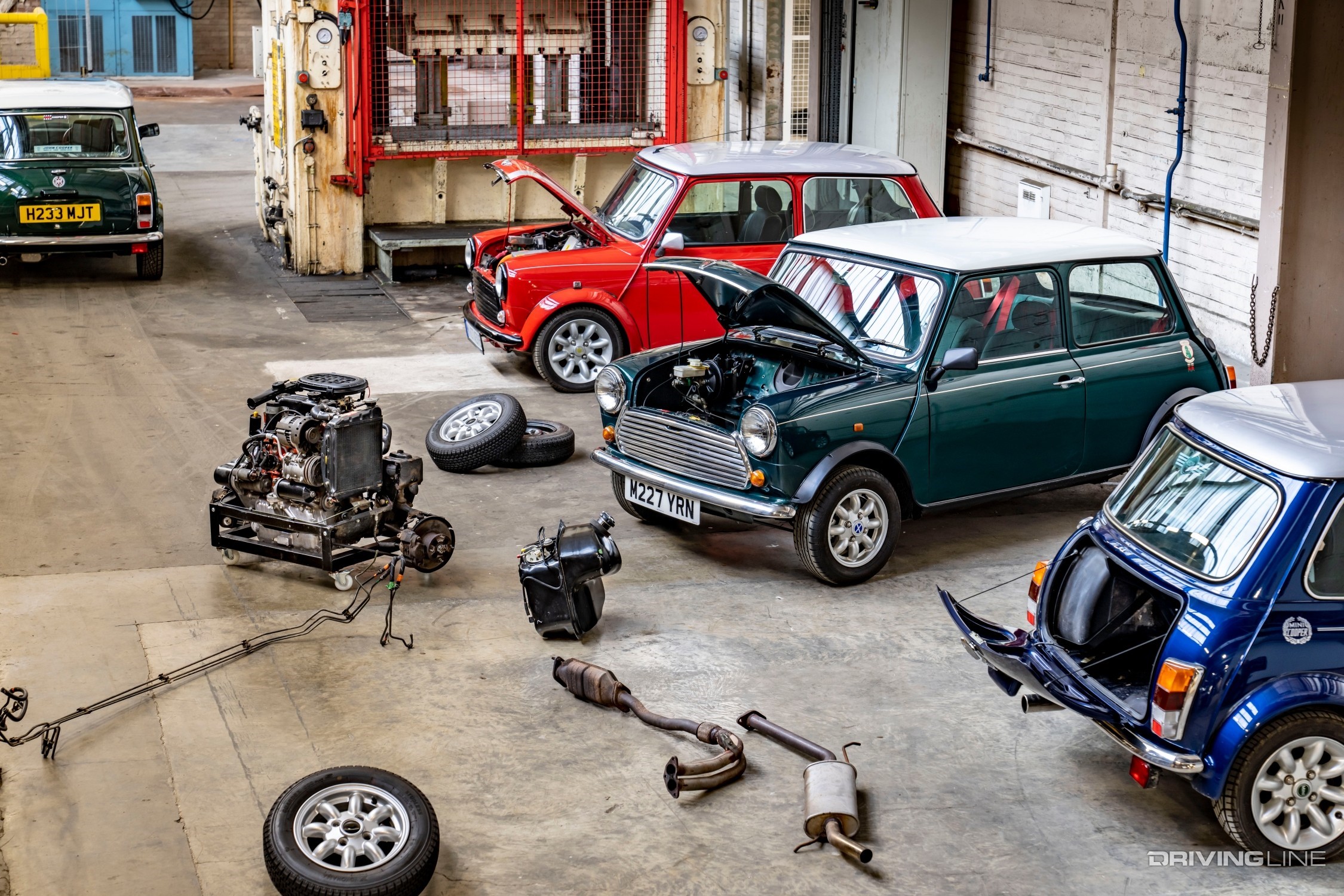 Mini Cooper electrification conversion garage