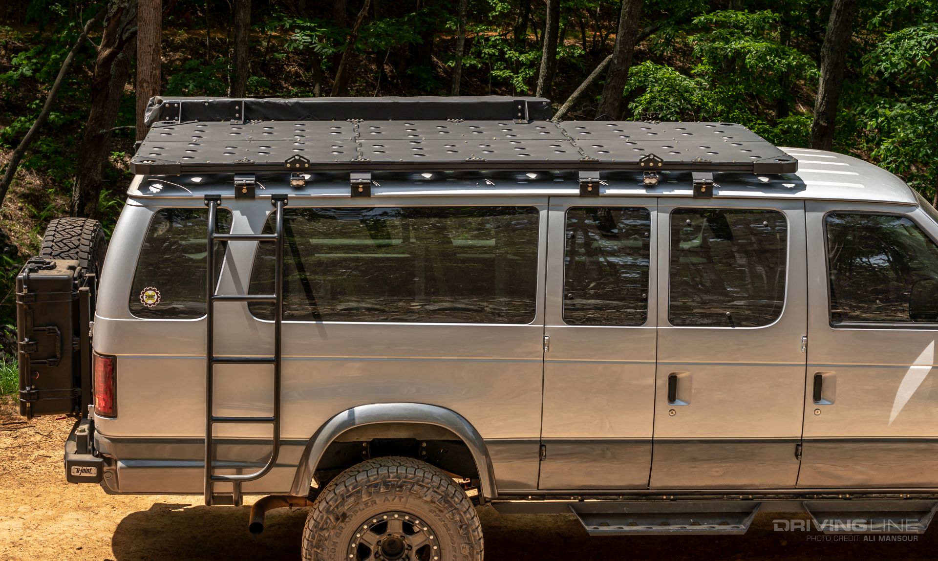 Ford e350 roof rack from ujoint offroad top view