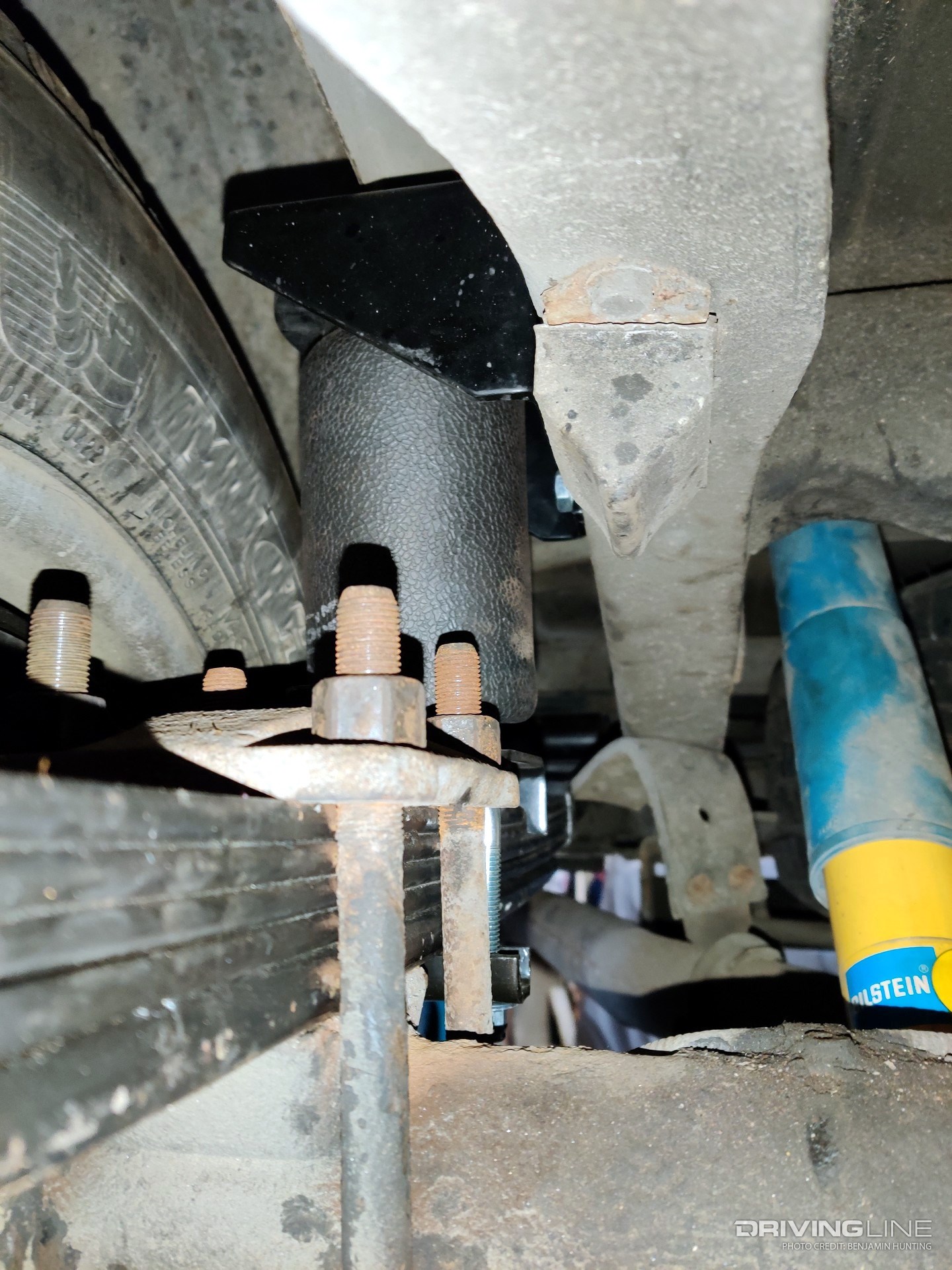 Jeep Grand Wagoneer air springs installed