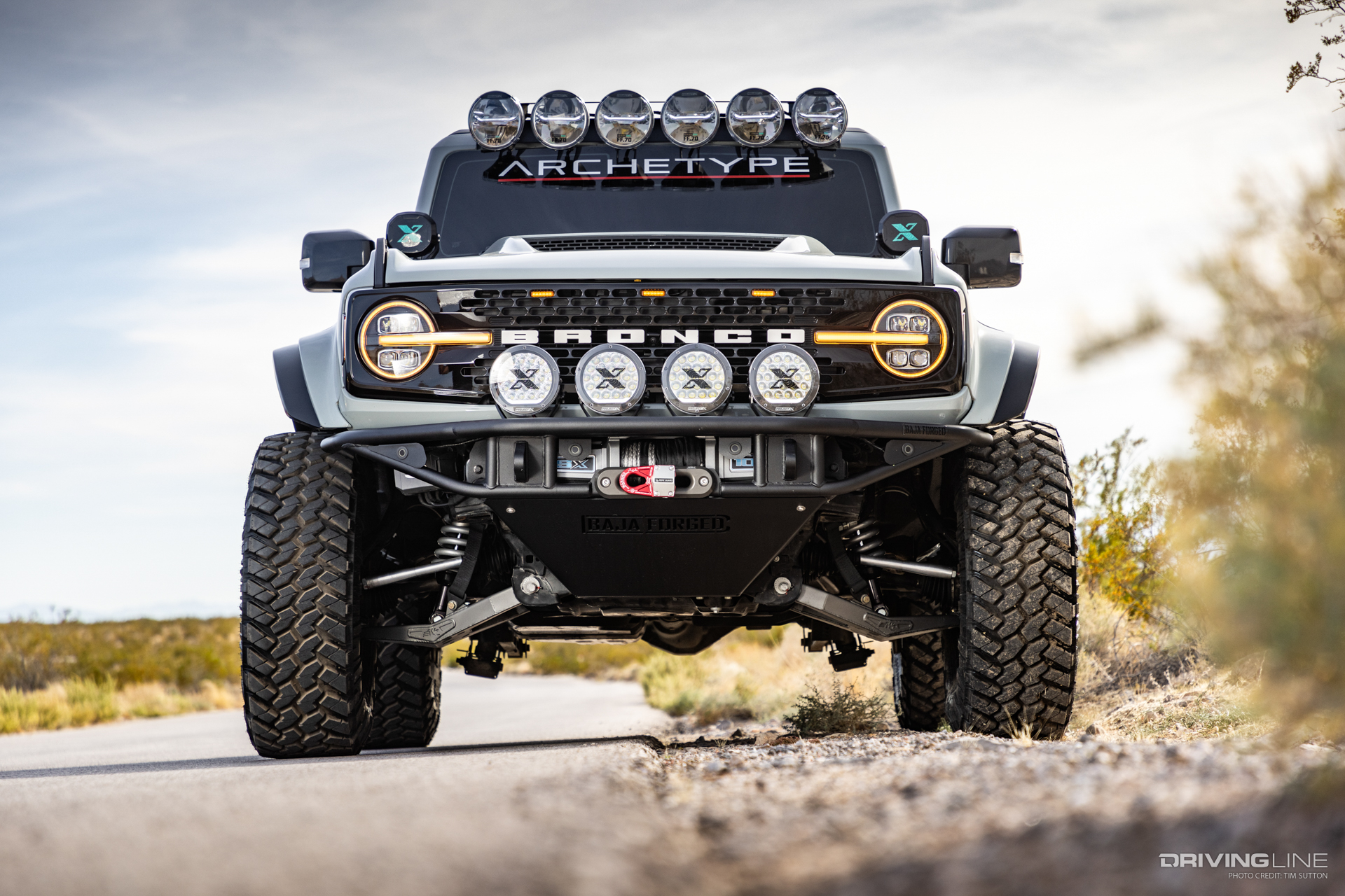 front end view of modified ford Bronco